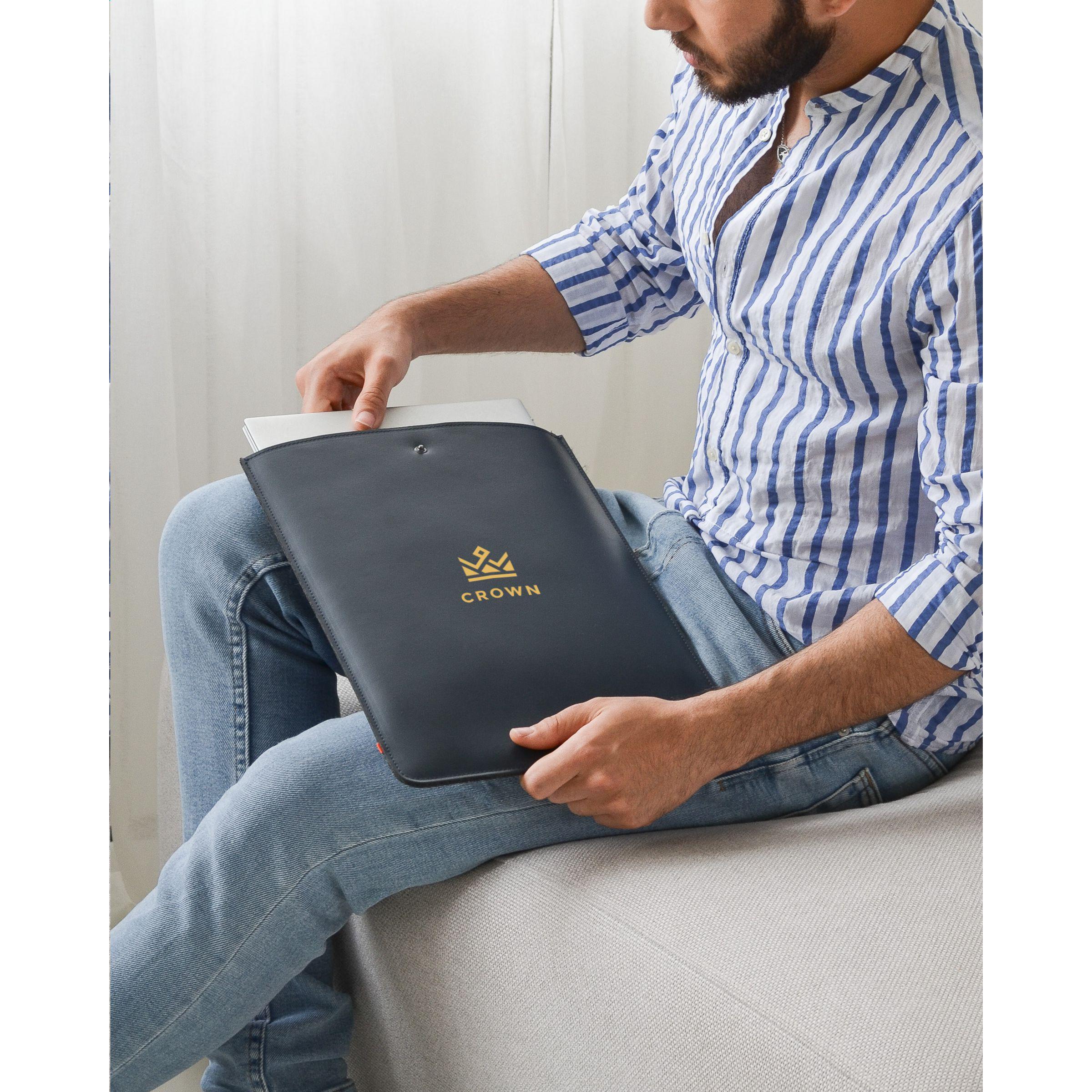Recycled Leather Laptop Sleeve 16´