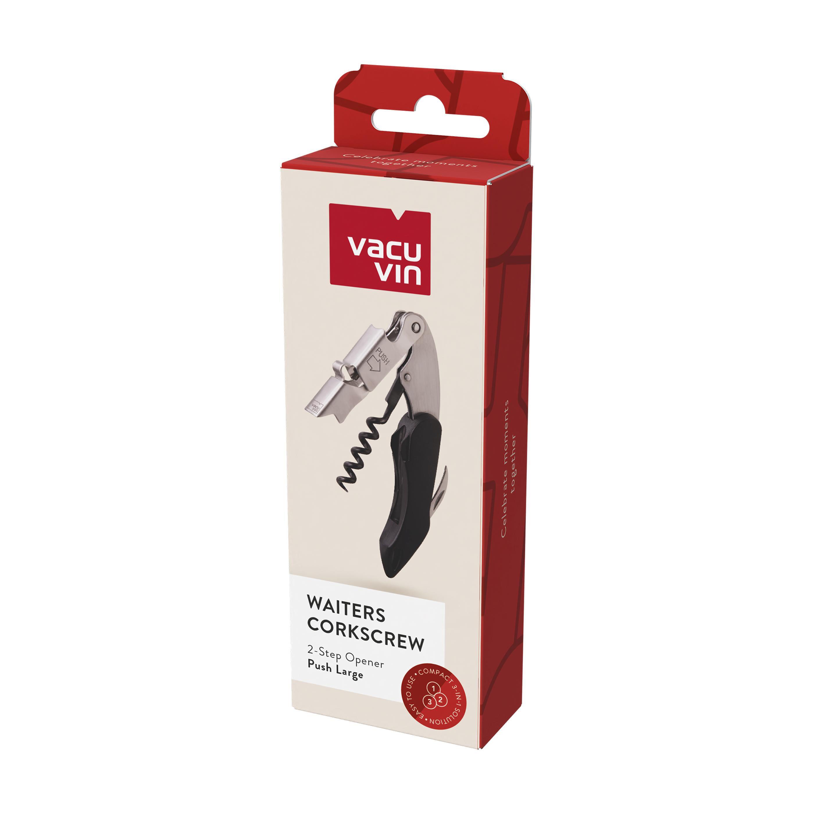 Vacu Vin Waiter’s Corkscrew Push Large Kellnermesser