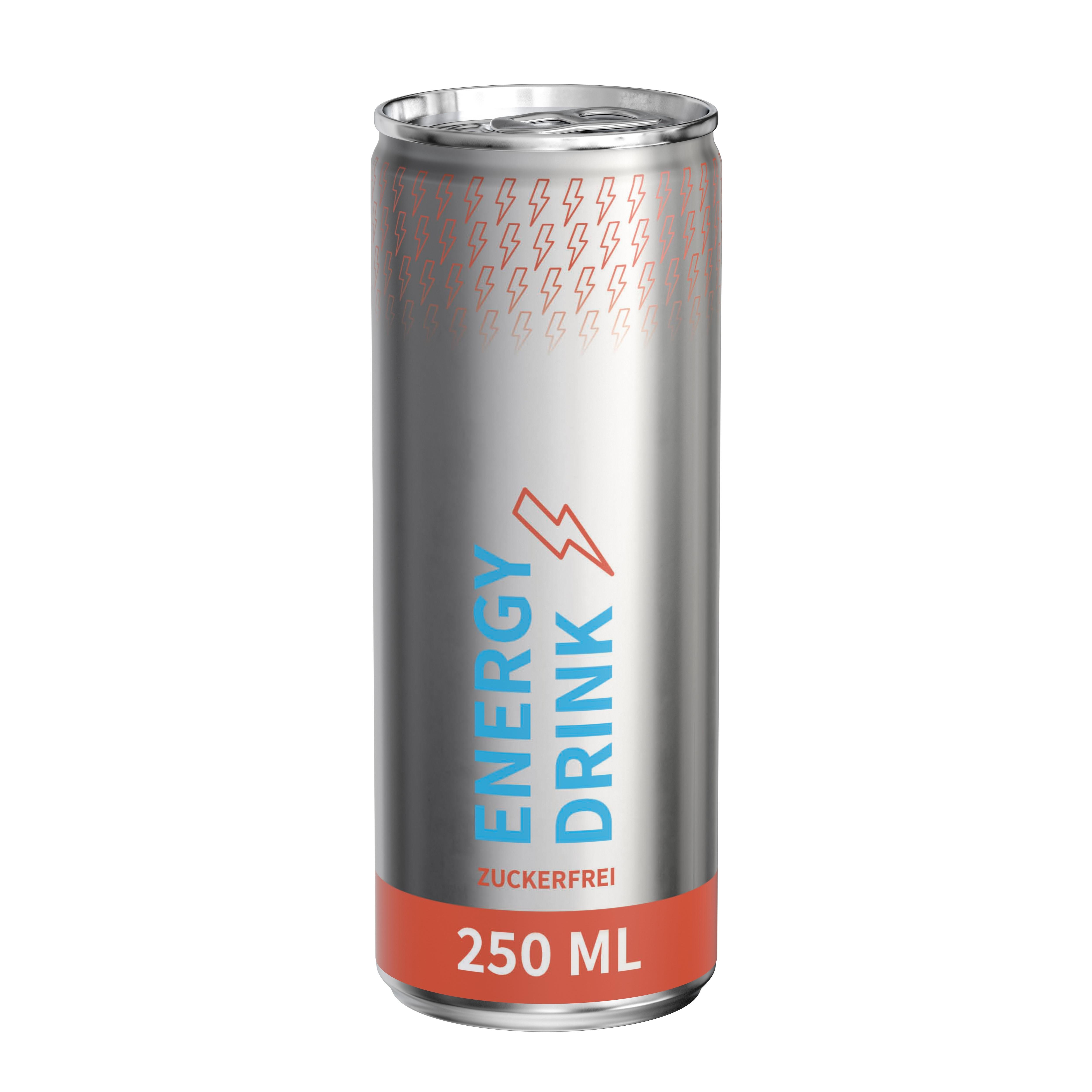 250 ml Energy Drink zuckerfrei - Fullbody transparent (matt)