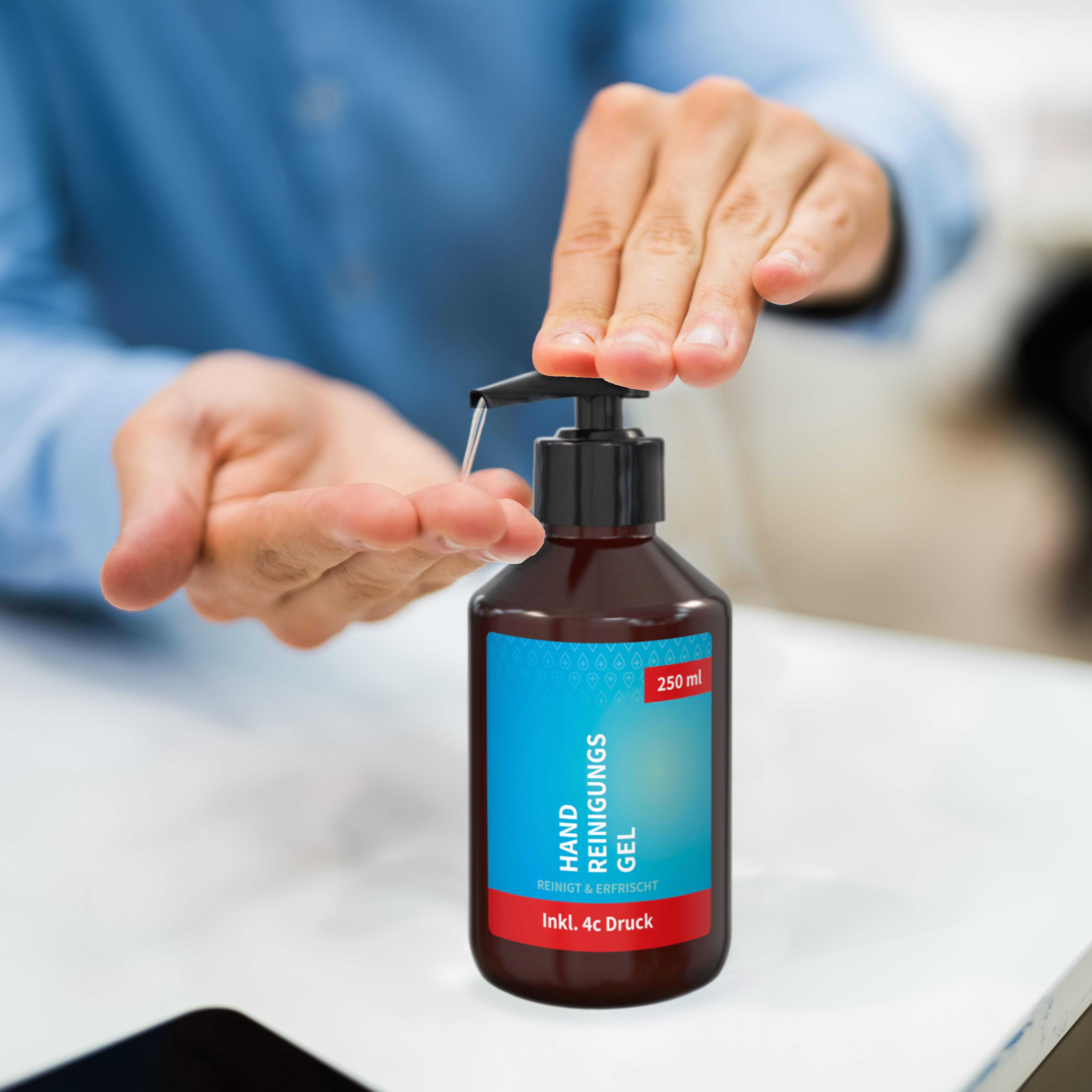 250 ml Spender - Handreinigungsgel (alk.) - Body Label