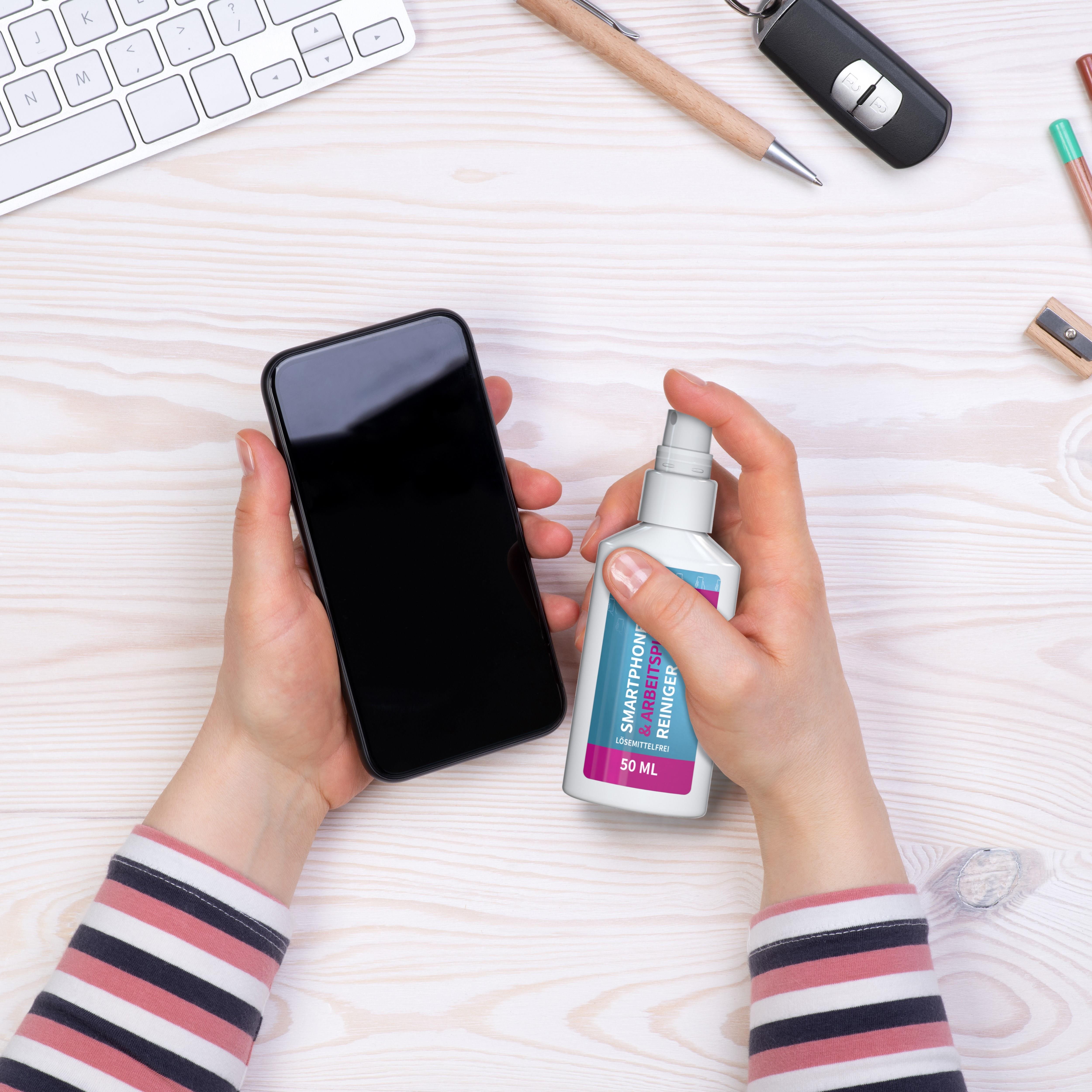 50 ml Spray - Smartphone & Arbeitsplatz-Reiniger - Body Label