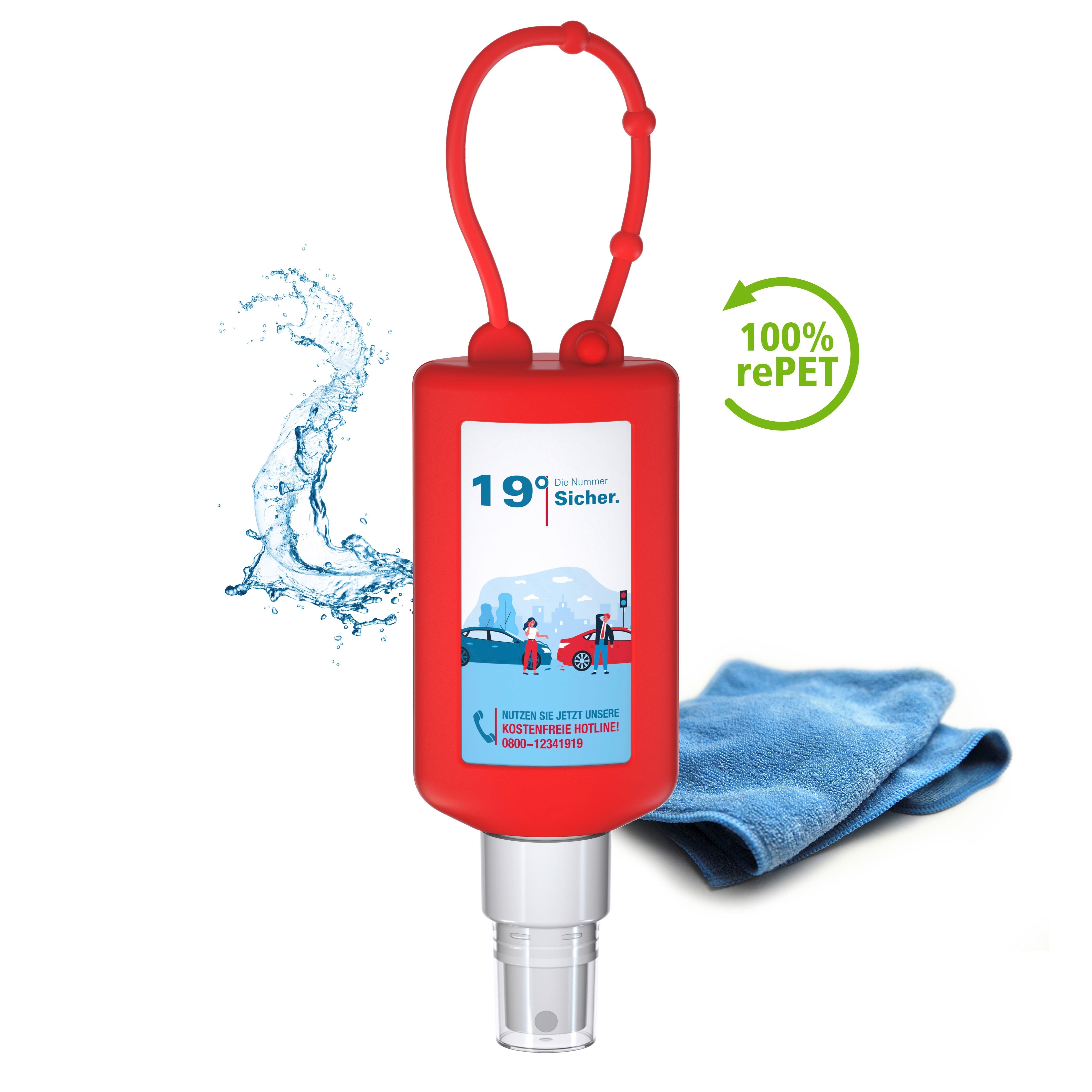 50 ml Bumper rot  - Kfz Cockpit-Reiniger - Body Label