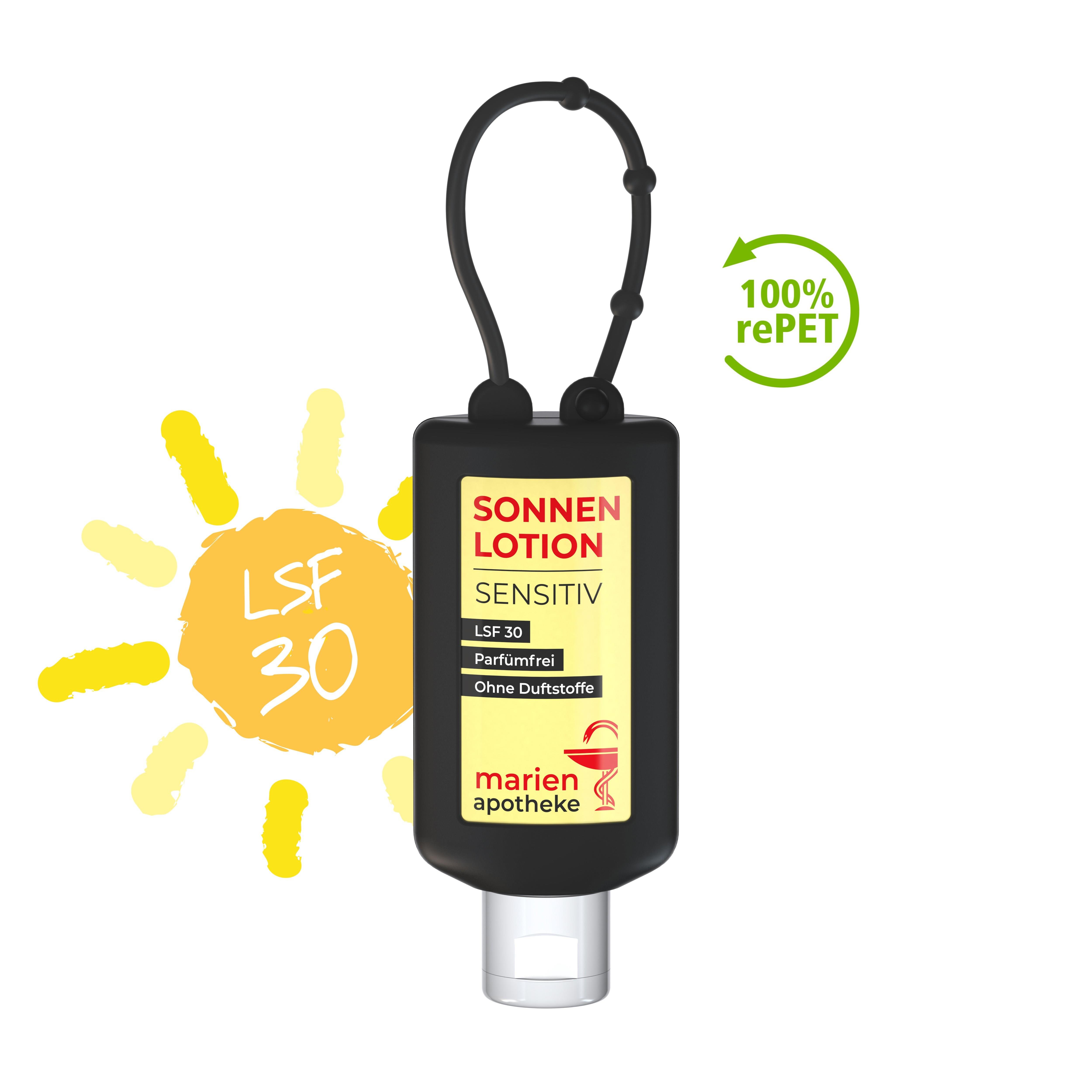50 ml Bumper schwarz - Sonnenmilch LSF 30 (sensitiv) - Body Label