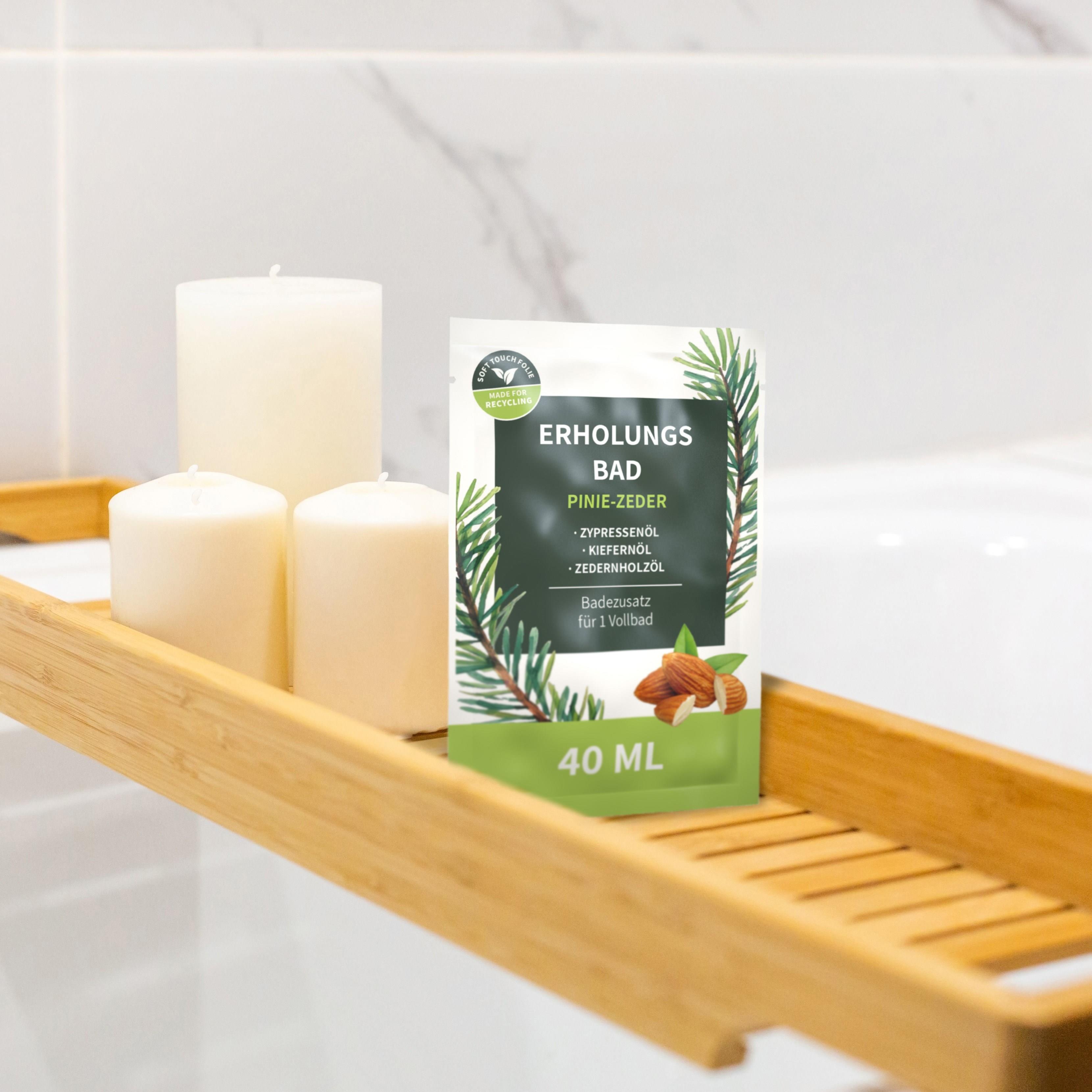 40 ml Erholungsbad ´Pinie-Zeder´ (Sachet) - Soft Touch Print