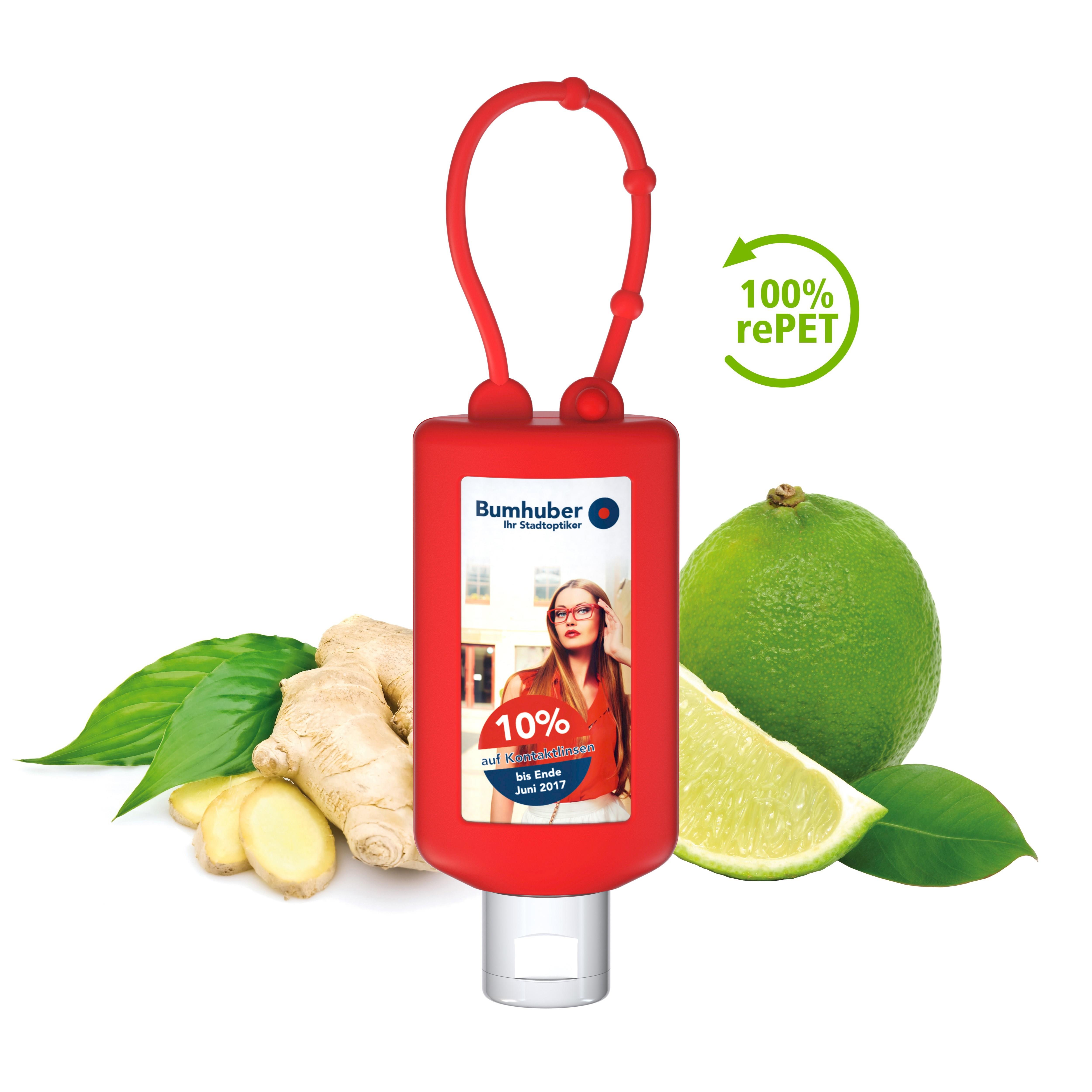 50 ml Bumper rot - Handbalsam ´Ingwer-Limette´ - Body Label