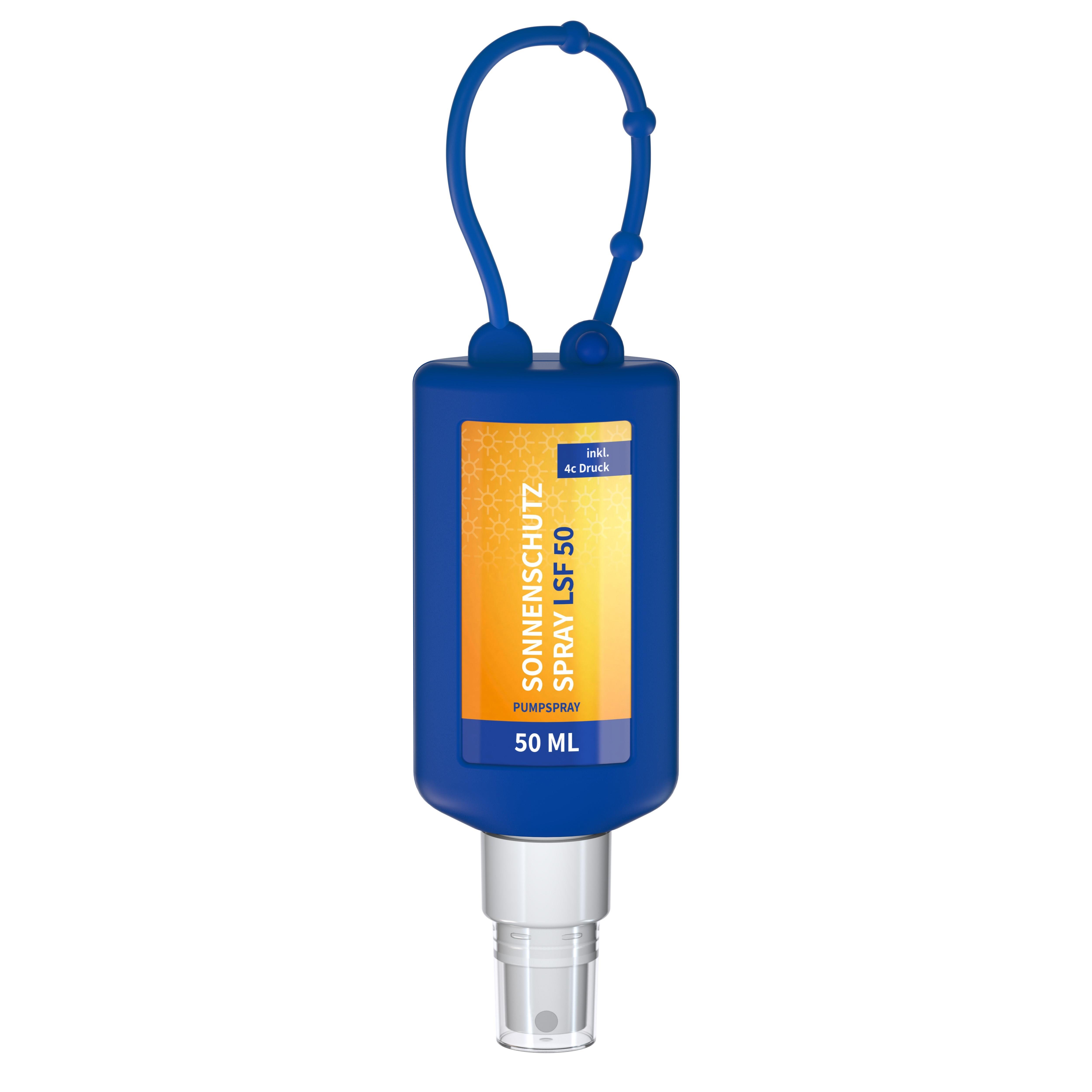 50 ml Bumper blau - Sonnenschutzspray LSF 50 - Body Label