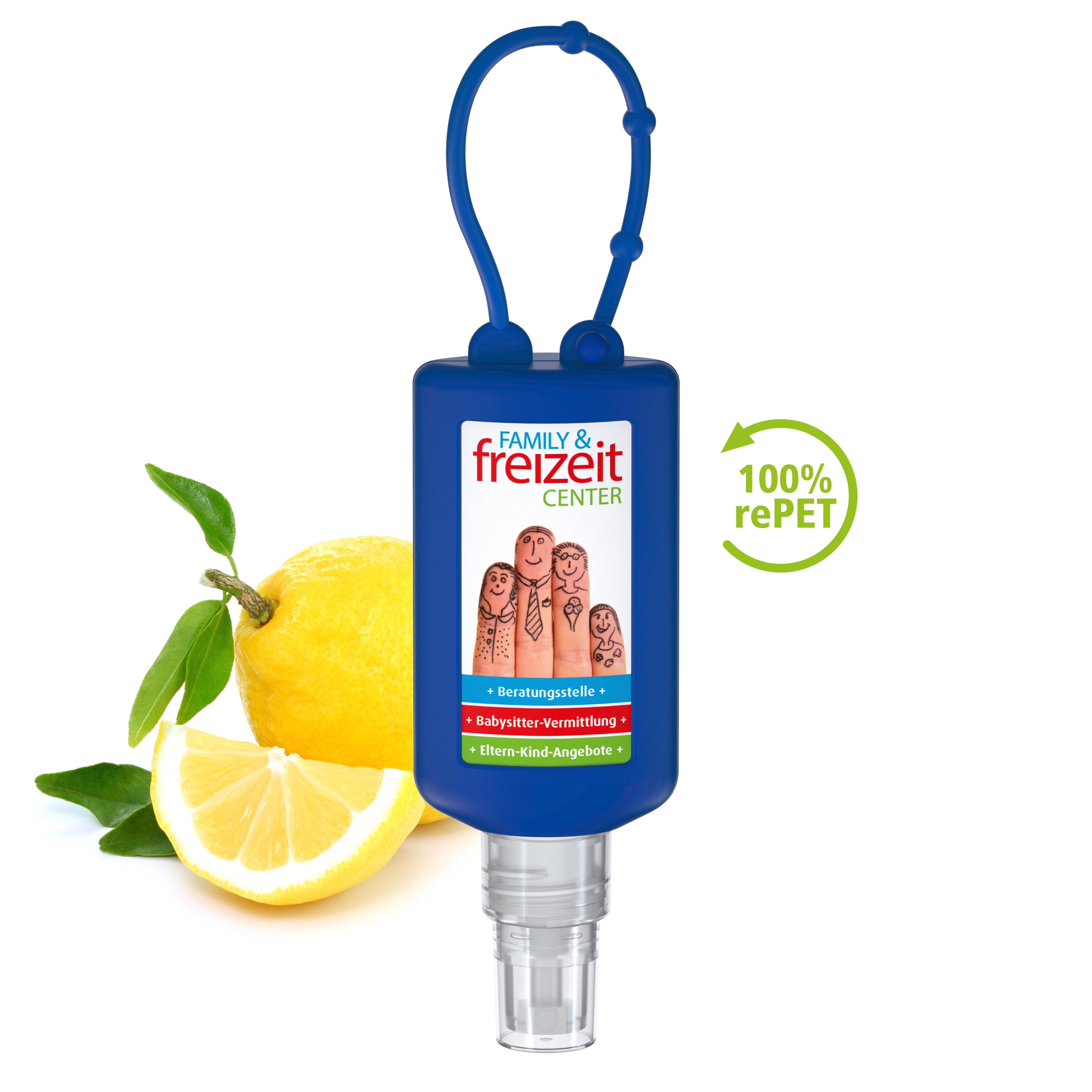 50 ml Bumper blau - Handreinigungsspray (alk.) - Body Label