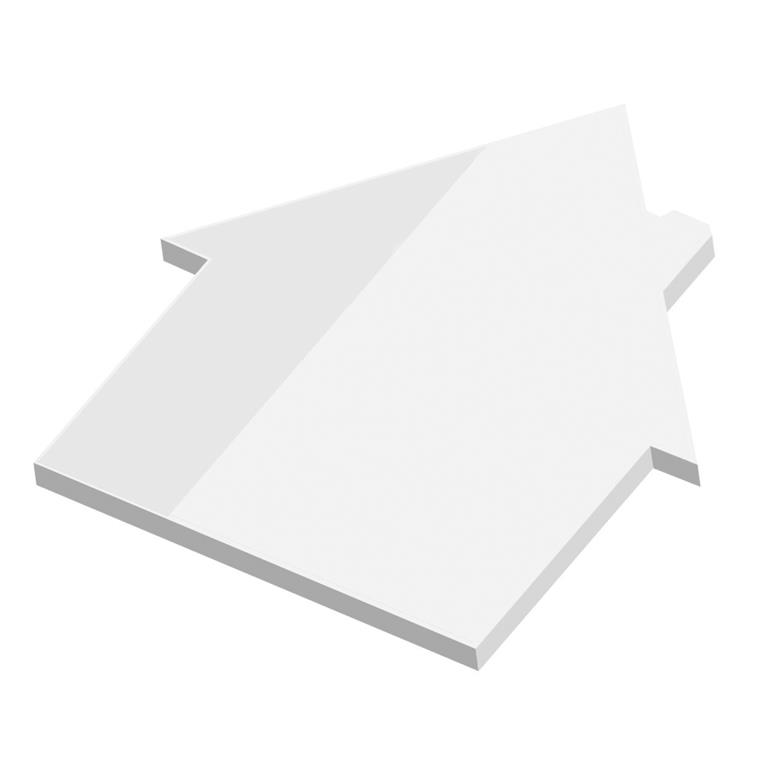 Haftnotizen powerstikkies formgestanzt ´Haus´, 100 Blatt