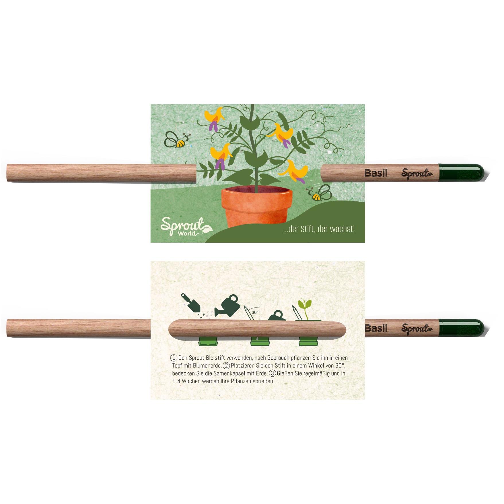 SPROUT - Multifarbstift mit kleinem Standard Ansteckkärtchen