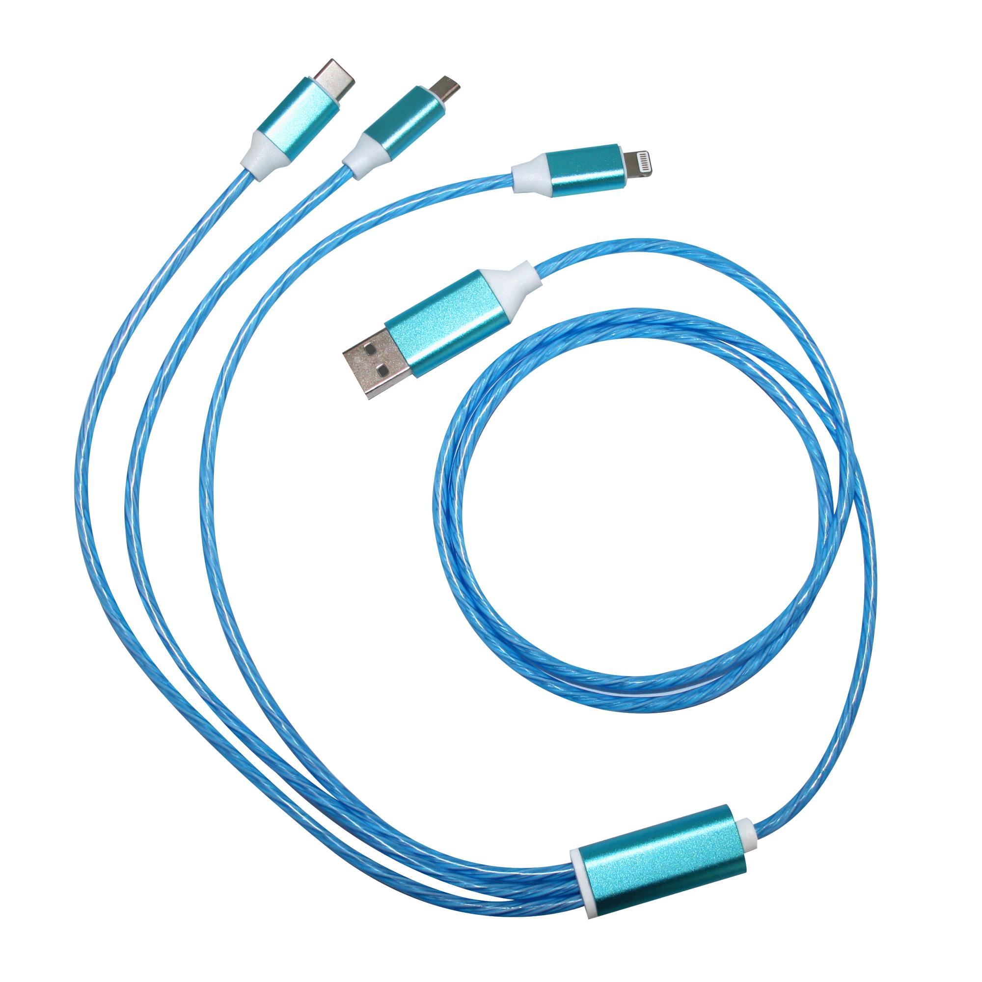 Ladekabel ´LEDflow Cable 3in1“