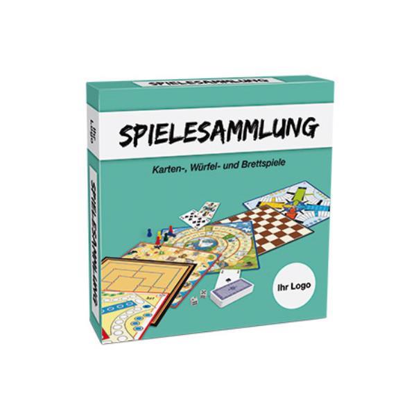 Spielesammlung mit individuellen Figuren in Stülpdeckelschachtel