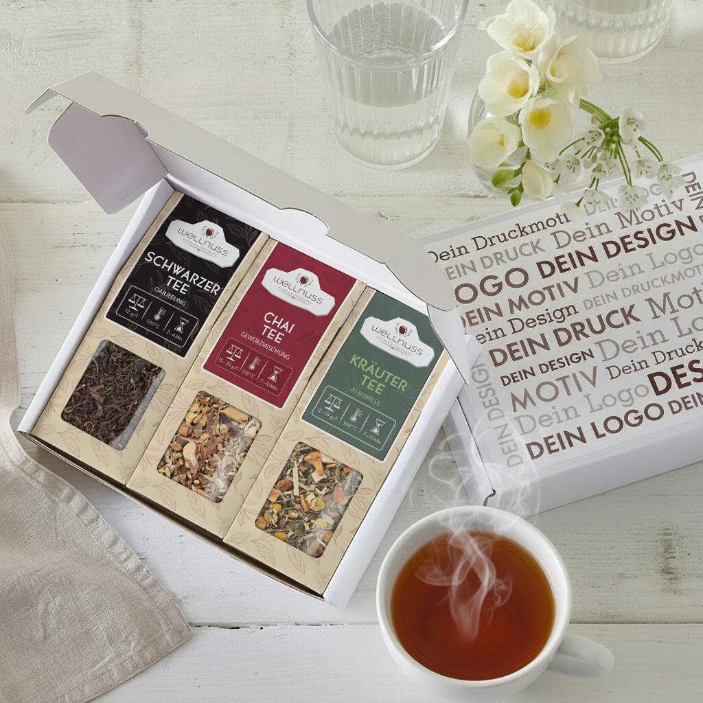 Geschenkkarton mit 3 Tee Spezialitäten