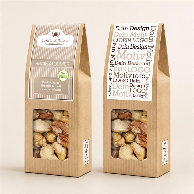 Faltschachtel - Brainstormer - Cashewkerne, Walnusskerne & Pekannusskerne