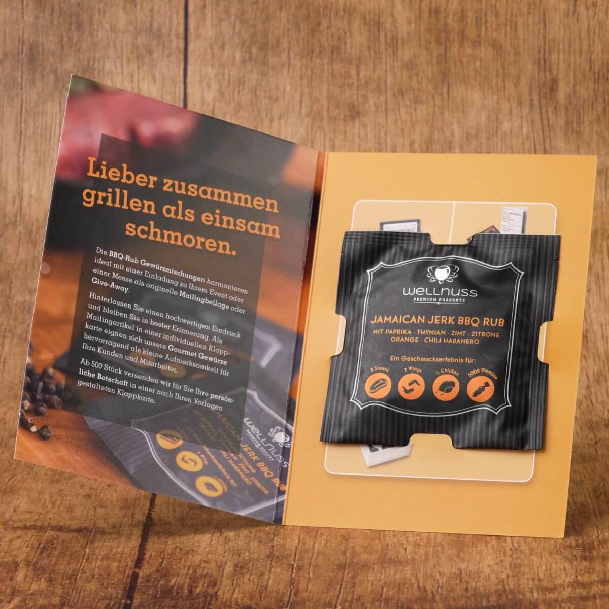 Portionsbeutel Gewürzmischung (10g) in der Klappkarte