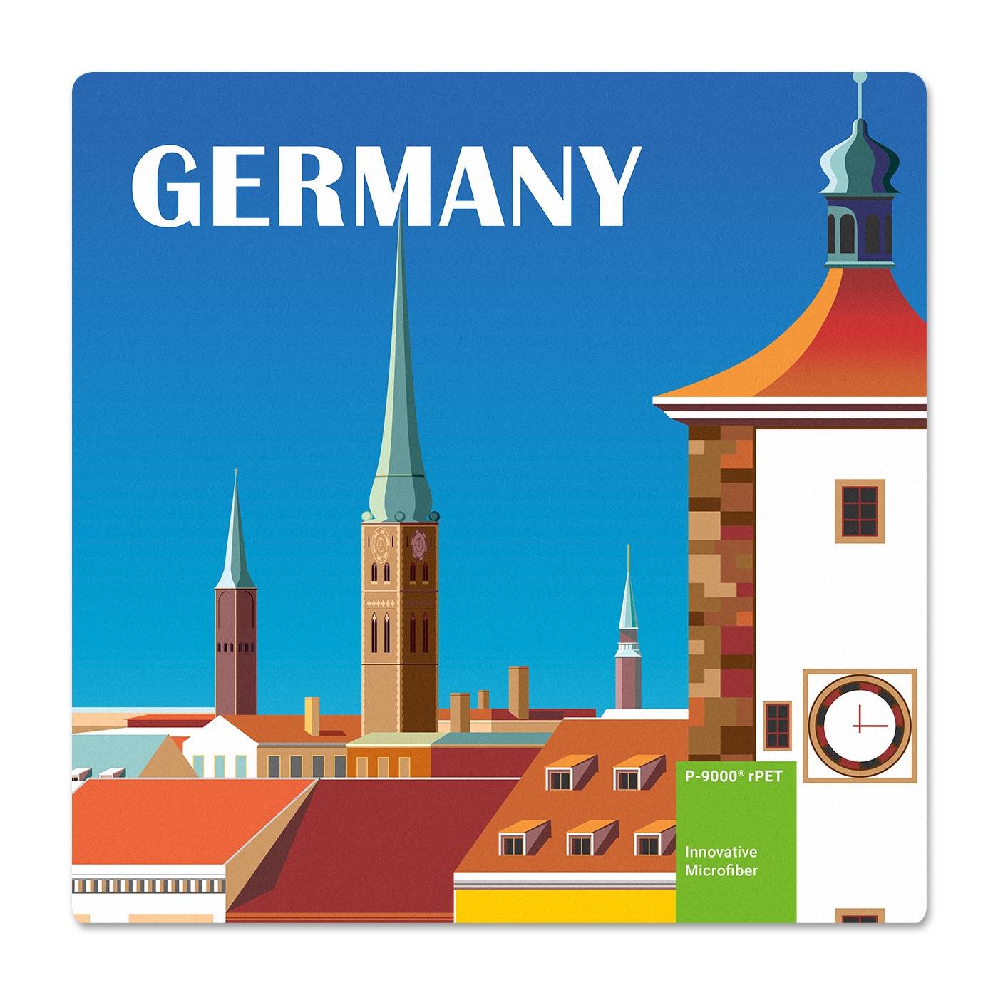 POLYCLEAN rPET Displaytuch 20x20 cm im Papieretui, All-Inclusive-Paket 