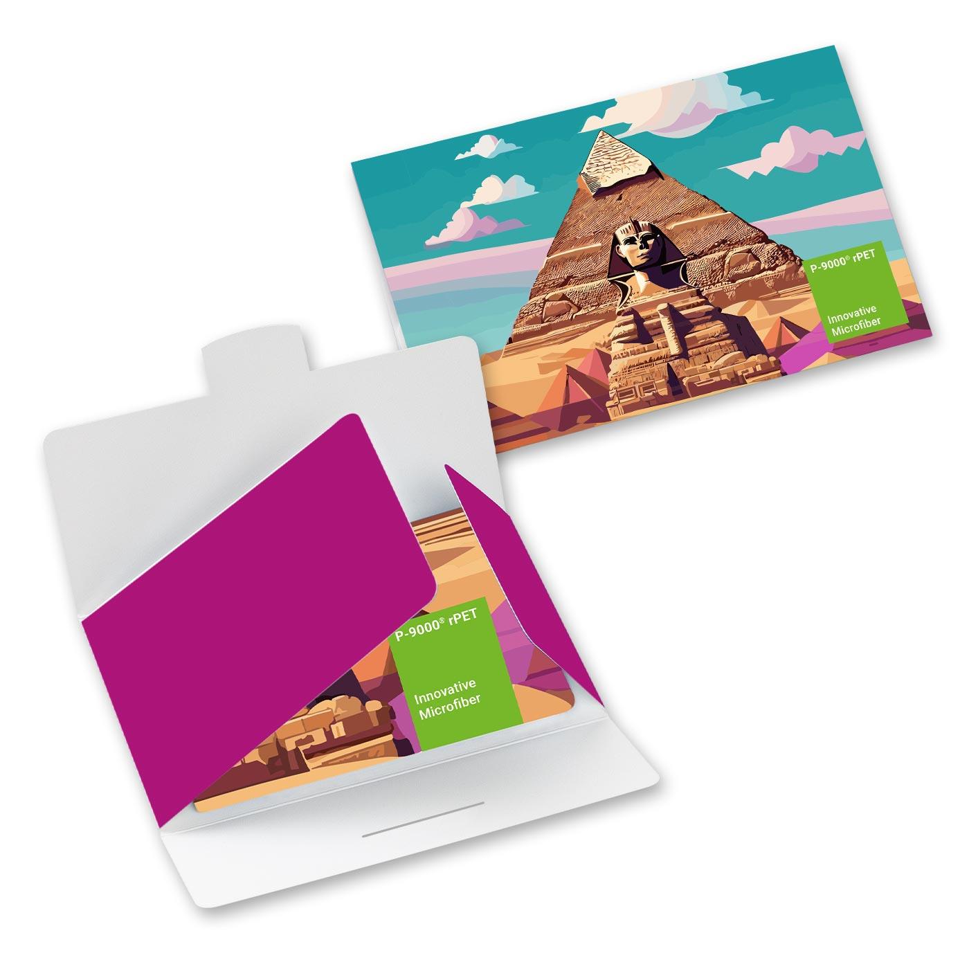 POLYCLEAN rPET Displaytuch 30x20 cm im Papieretui, All-Inclusive-Paket 