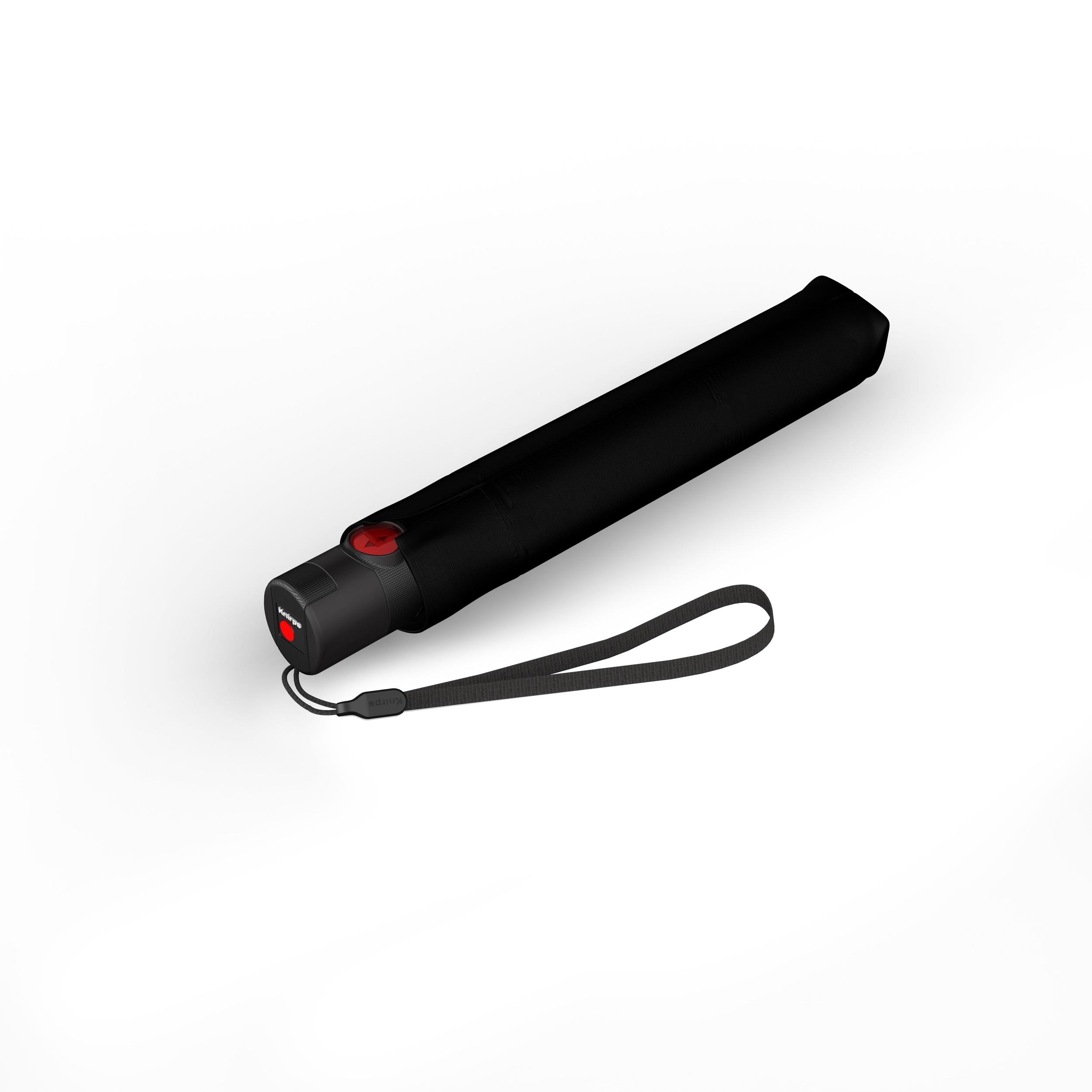 Knirps U.200 ultra light duomatic, black with black UV coating and heat shield 5 Jahre Garantie