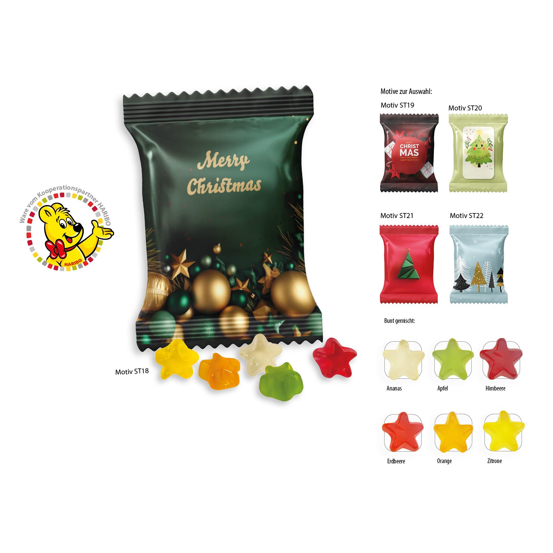 HARIBO Werbetüte Standardmotiv,   10 g, Inhalt: HARIBO Sterne