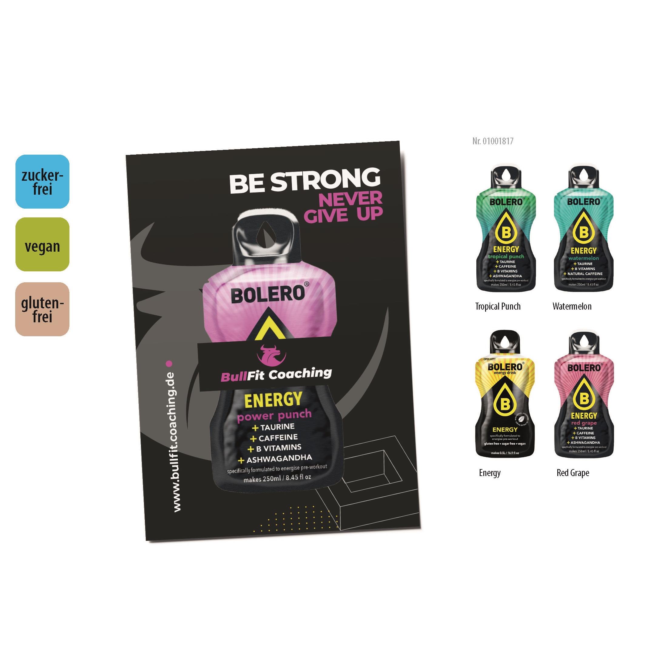 BOLERO Energy Werbekarte,   7 g, Inhalt: BOLERO Energy