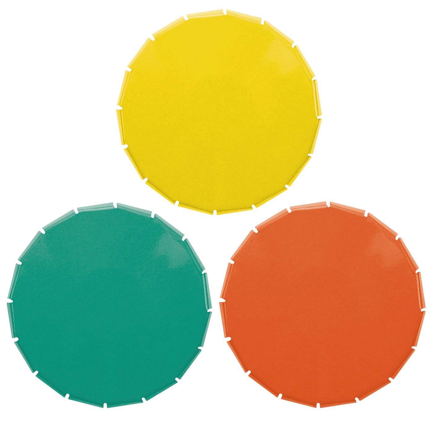Klick-Dose-45 Duo Colour, orange / weiß 12 g, Inhalt: Pfefferminz-Pastillen; Stevia
