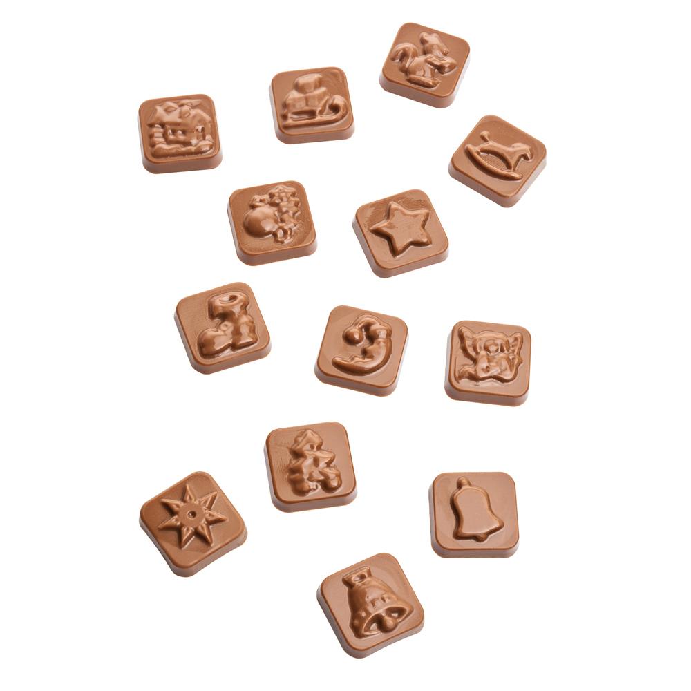 Wand Adventskalender Standardmotiv,   75 g, Inhalt: Callebaut Vollmilch Schokolade Kalender