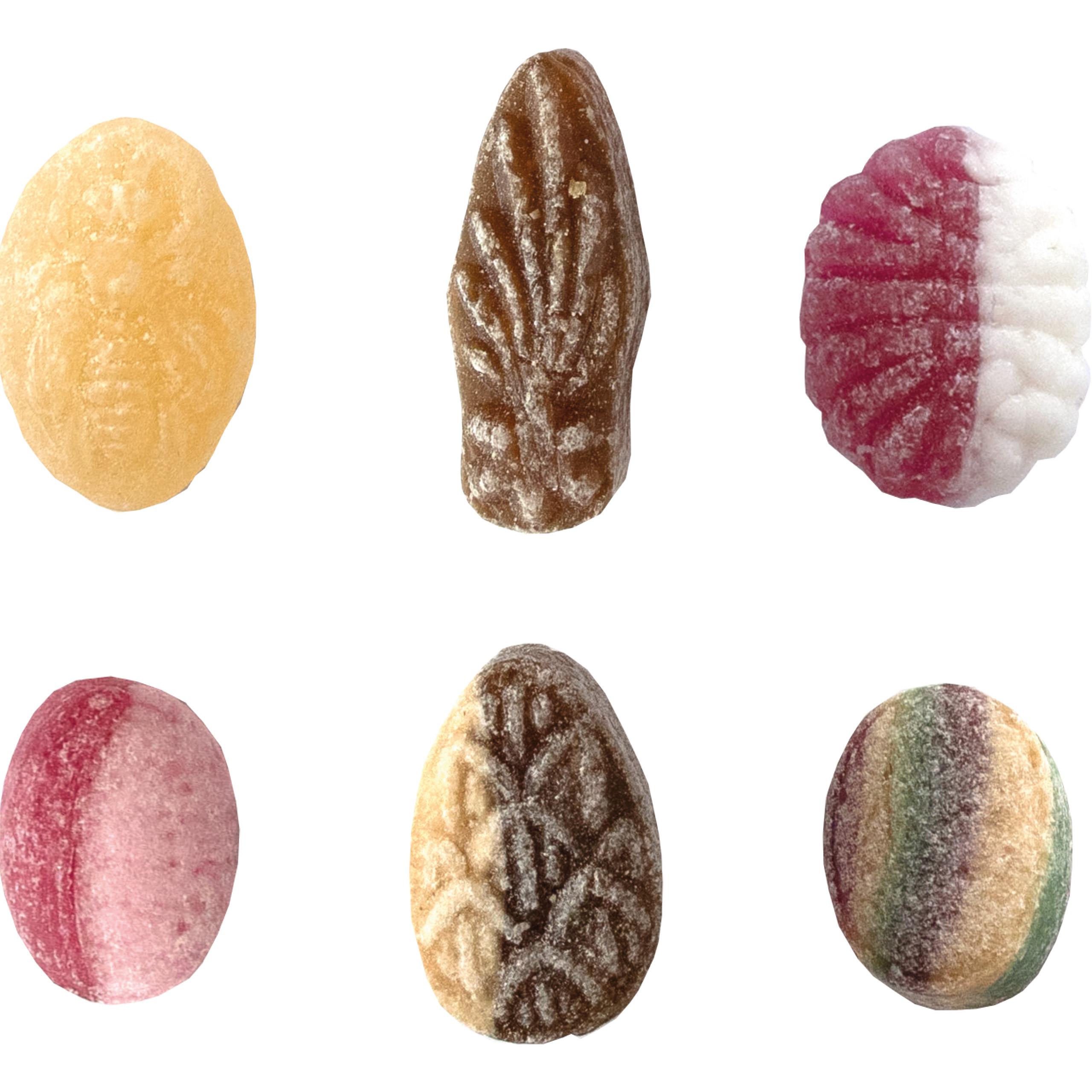 Beutelschachtel mit Weihnachtsbonbons,   60 g, Inhalt: Bonbon Honigbiene