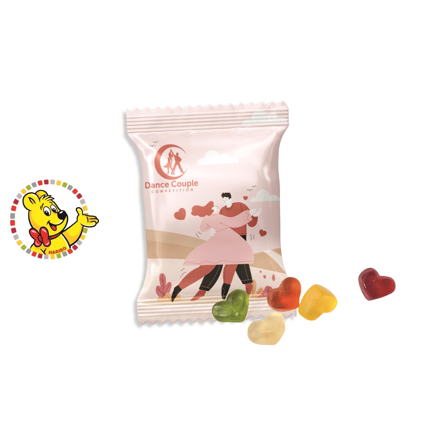 HARIBO Standardformen Werbetüte,   10 g, Inhalt: HARIBO Herzen sortenrein