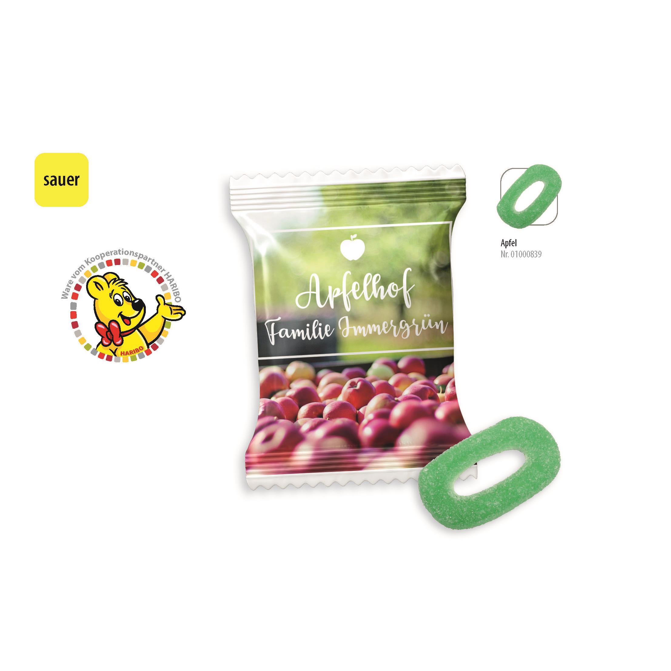 HARIBO Apfelringe Sauer Werbetüte,   1 Stück, Inhalt: HARIBO  Apfelringe Sauer