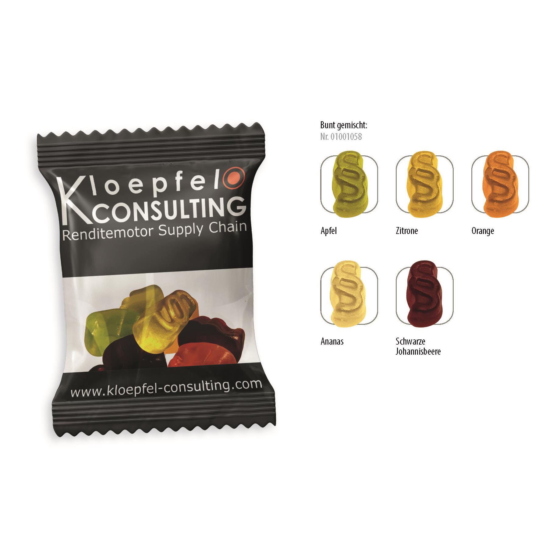 Fruchtgummi Paragraph Werbetüte,   10 g, Inhalt: Fruchtgummi Paragraph