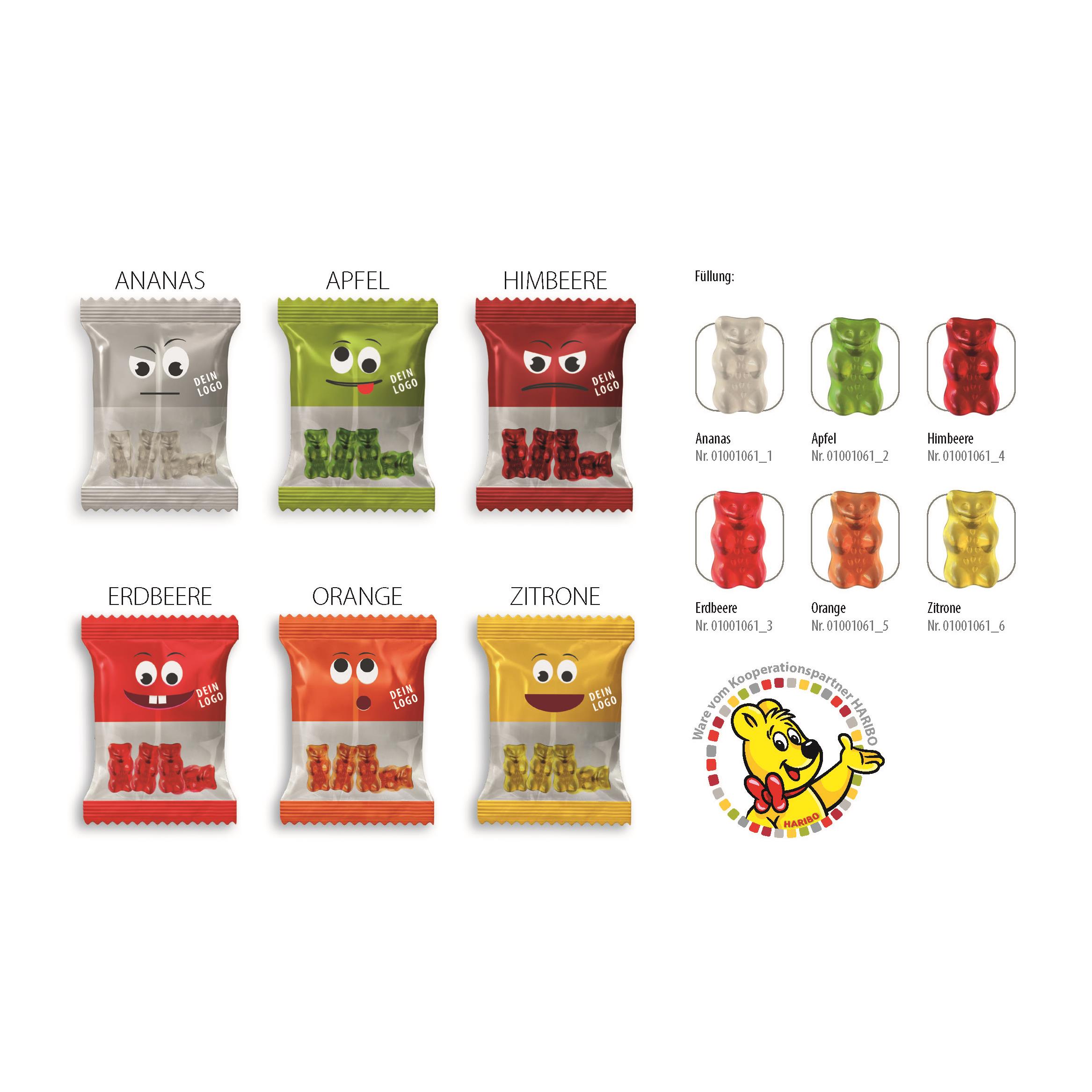 HARIBO Goldbären - Spezial Werbetüte,   10 g, Inhalt: HARIBO Goldbären - Spezial Erdbeere