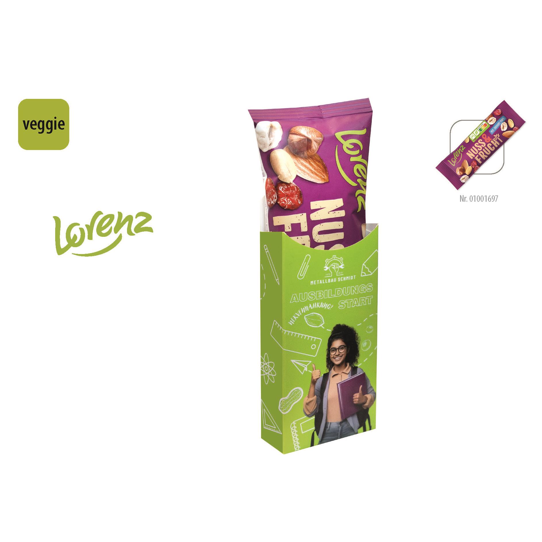 LORENZ Snack Box im Schuber,   40 g, Inhalt: Nuss & Frucht mit Joghurt Pops