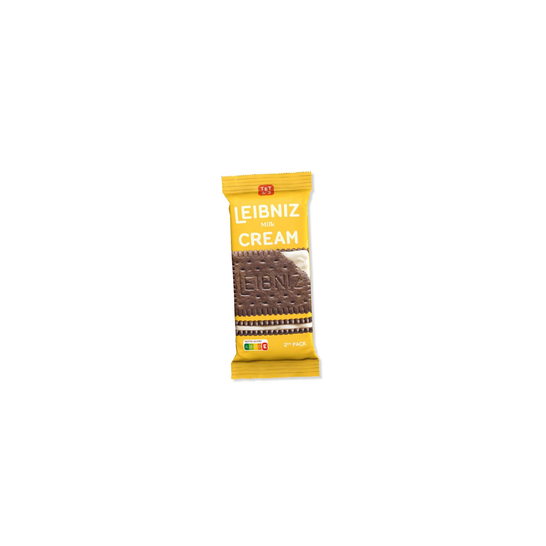 LEIBNIZ Milk Cream 2er Pack mit Werbebanderole,   38 g, Inhalt: LEIBNIZ Milk Cream