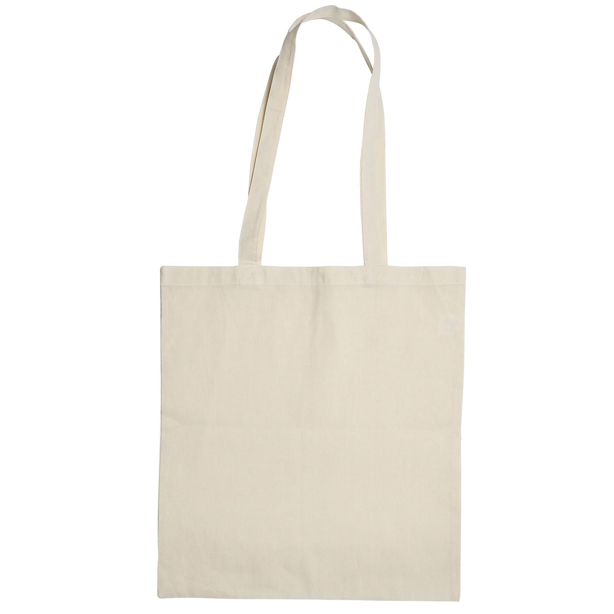 Bio-Baumwolltasche mit langen Henkeln, 135 gr/m²