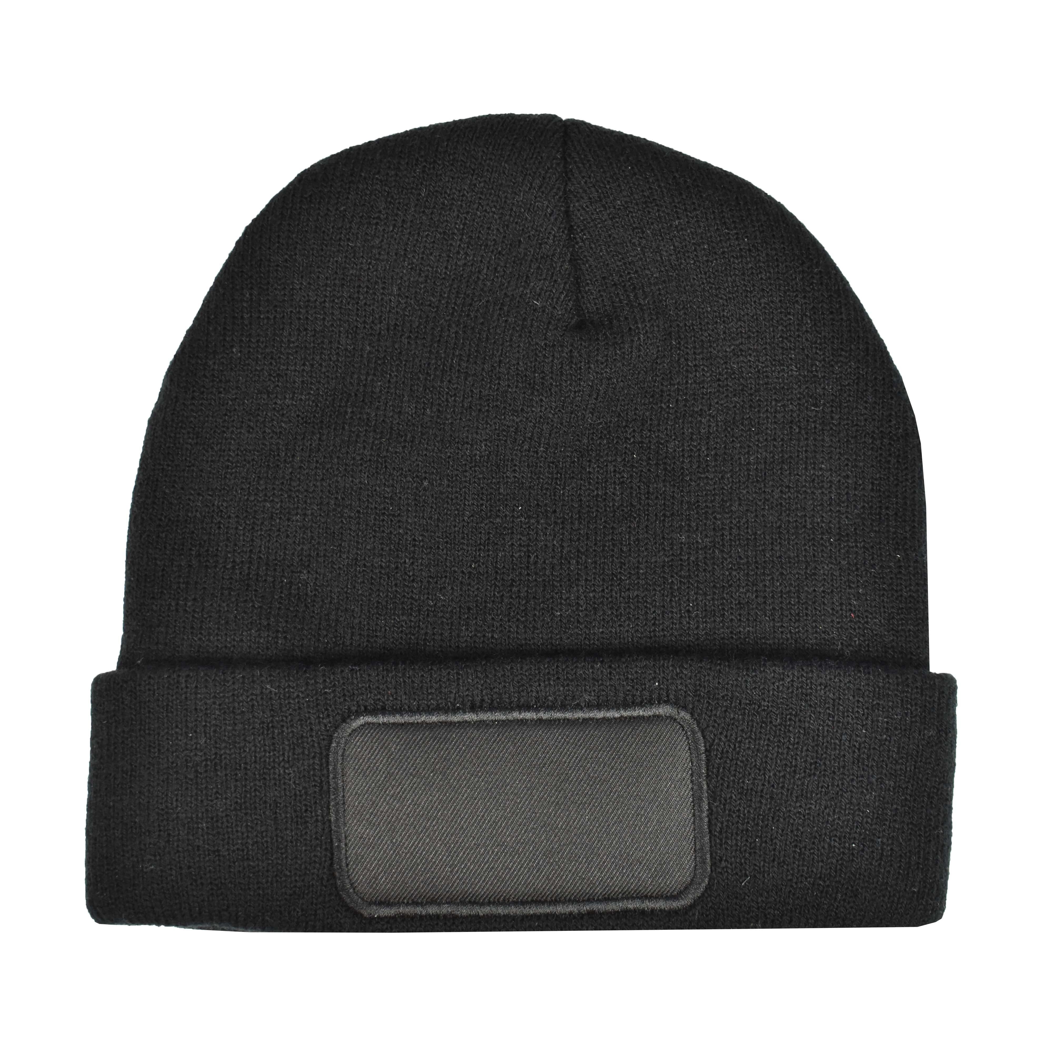 Strickmütze mit Label 100% rPET