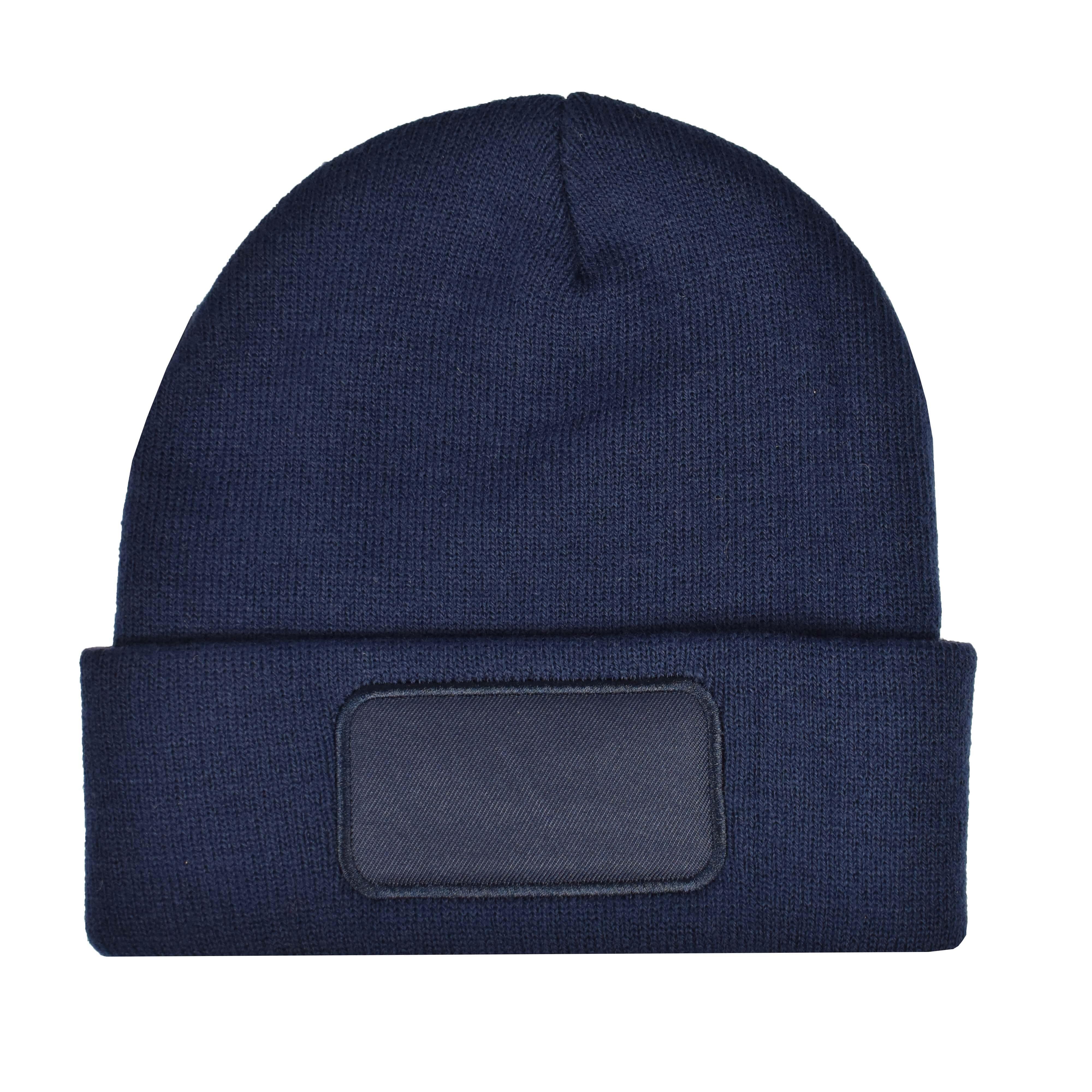 Strickmütze mit Label 100% rPET