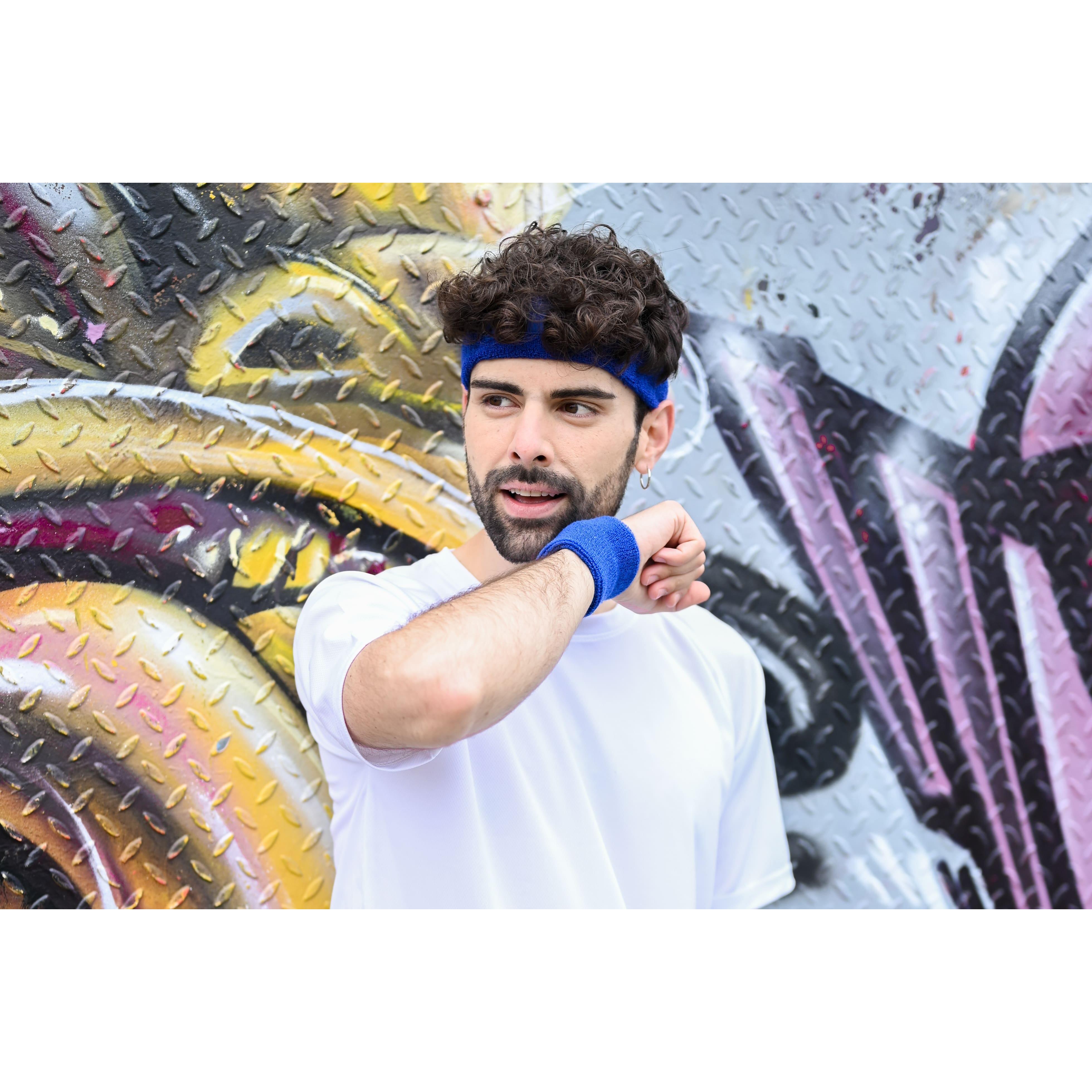 Frottier Stirnband mit Label