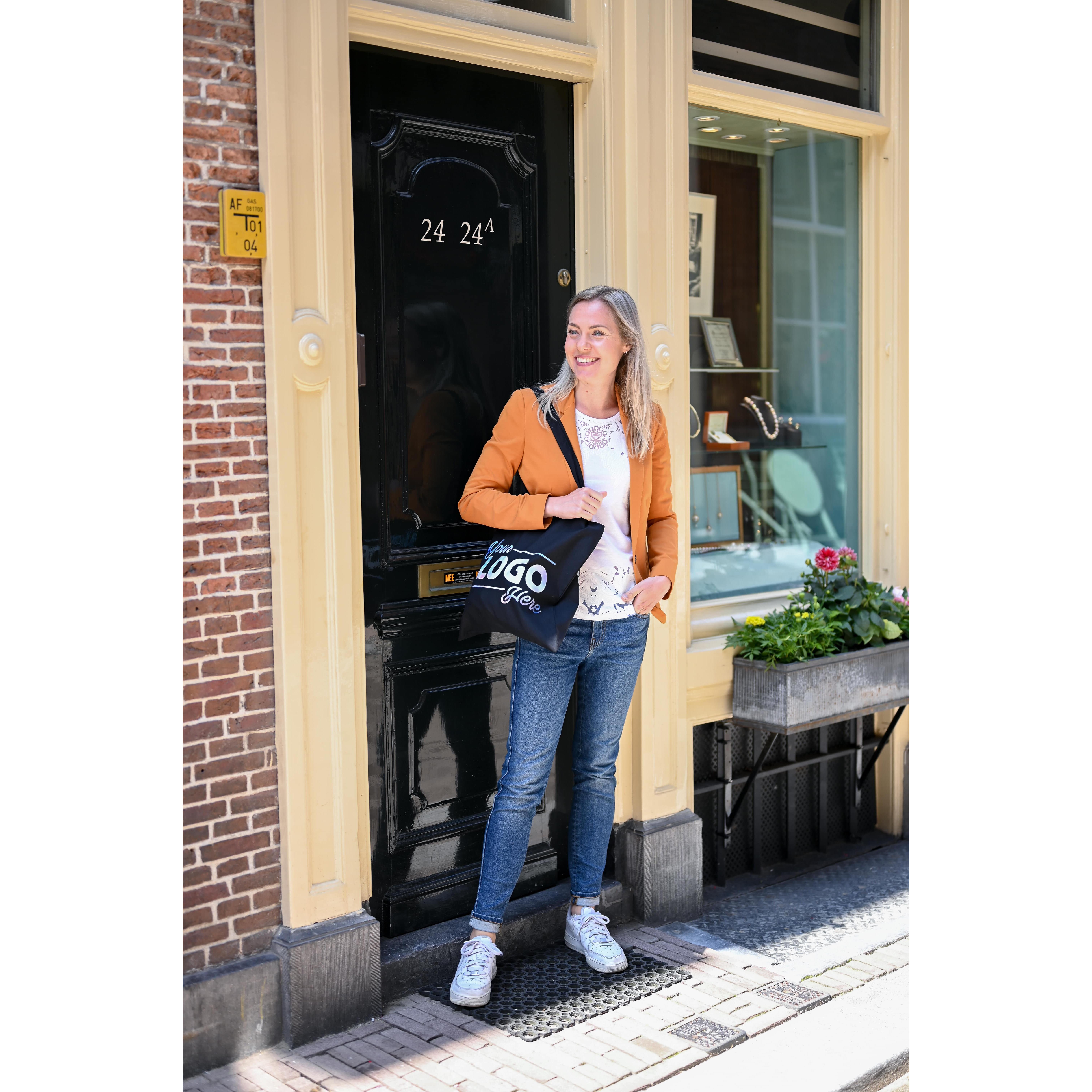 Baumwolltasche mit langen Henkeln, 140 gr/m²