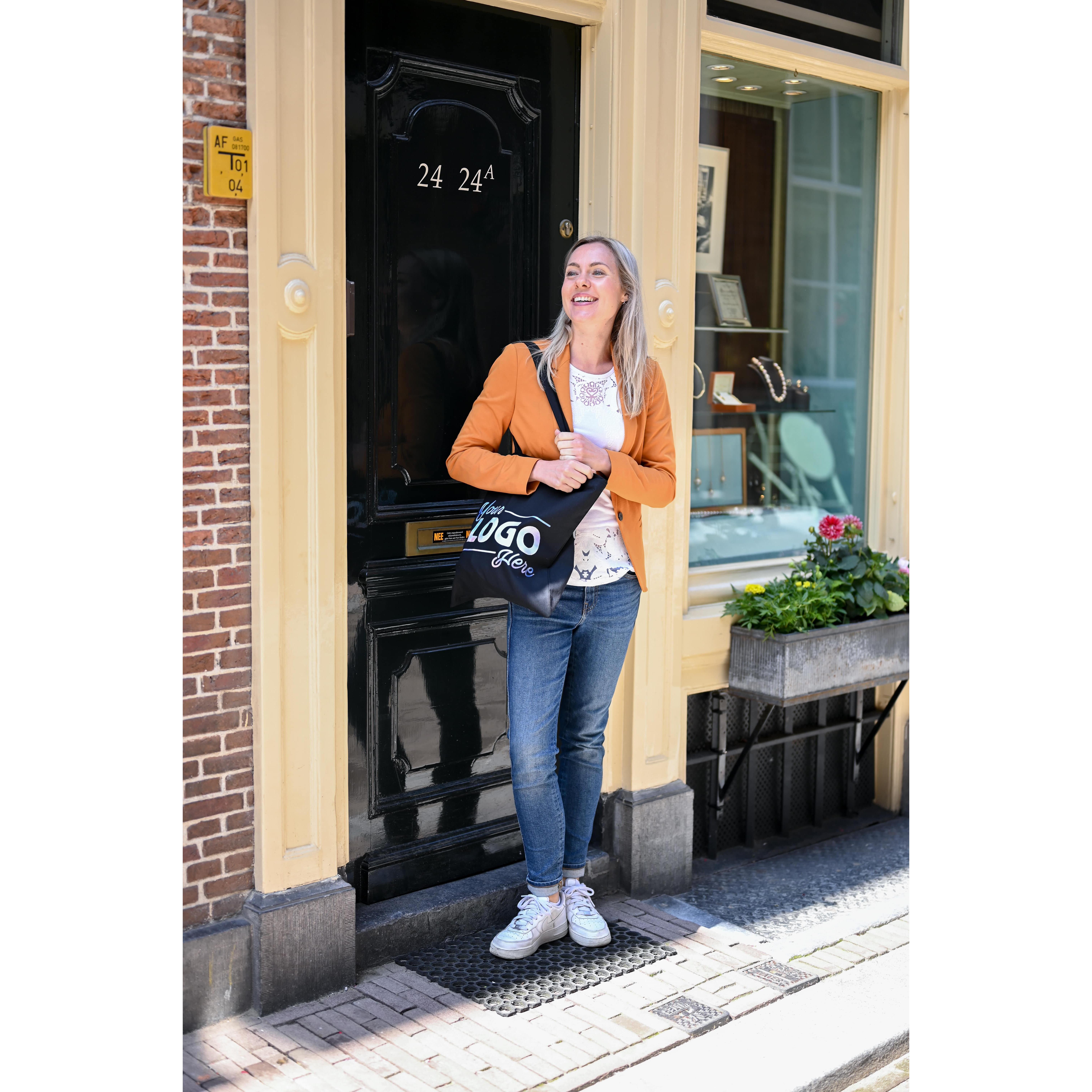 Baumwolltasche mit langen Henkeln, 140 gr/m²
