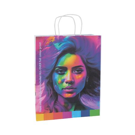 Papiertasche weiß oder ecru 240x320x110 mm