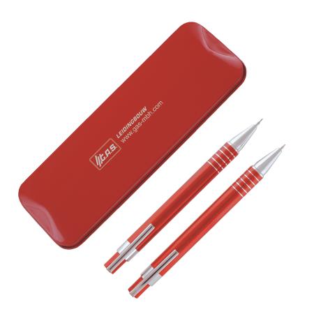 CURAÇAO Etui mit 1 Kugelschreiber und 1 Druckbleistift Peekay