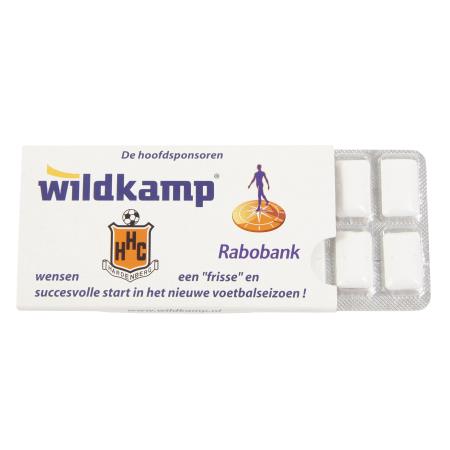 Kaugummi mit Xylitol 12 Stück in bedruckter Papphülle