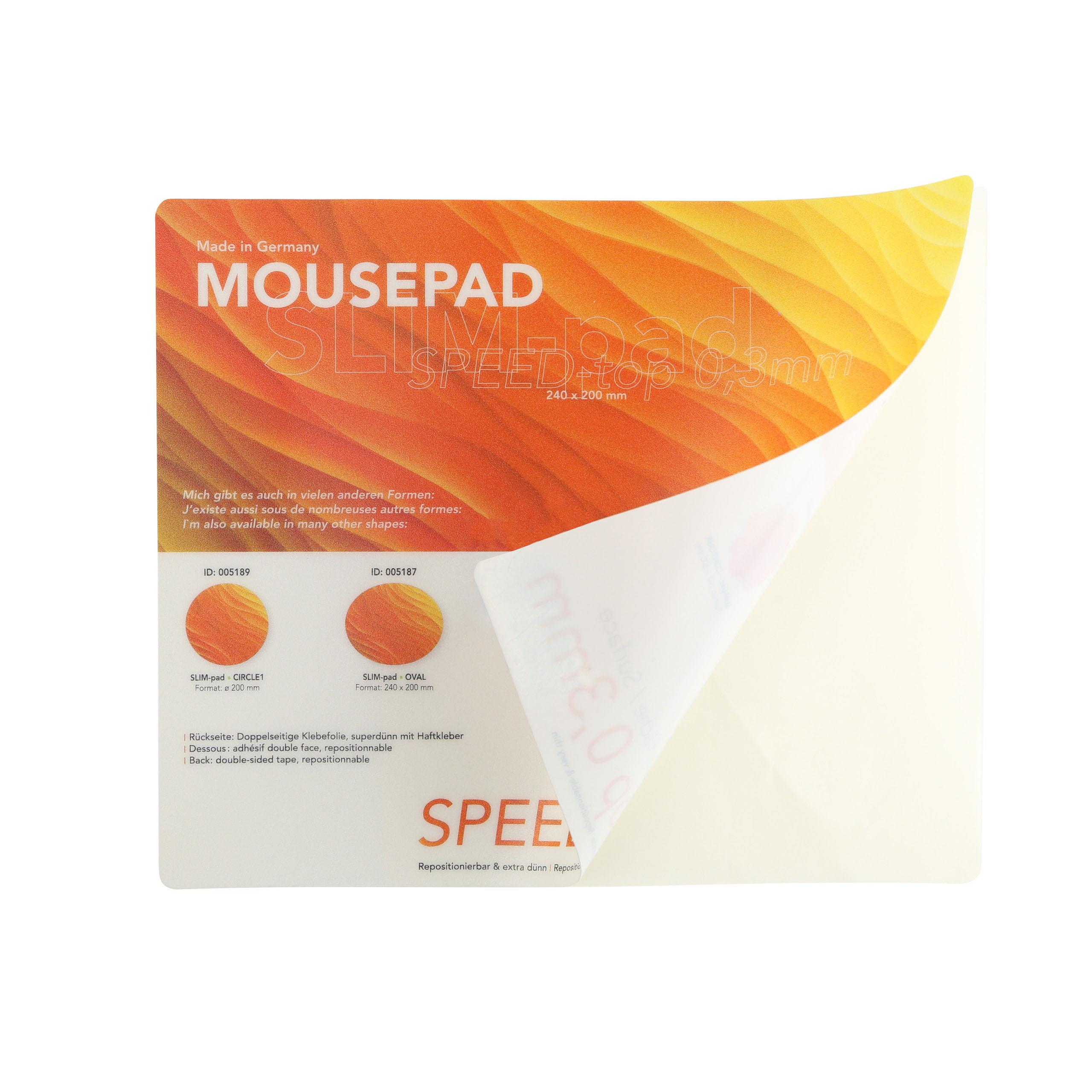 Mousepad SLIM-pad, Form Circle 1, 200 mm, 0,4 mm dünn