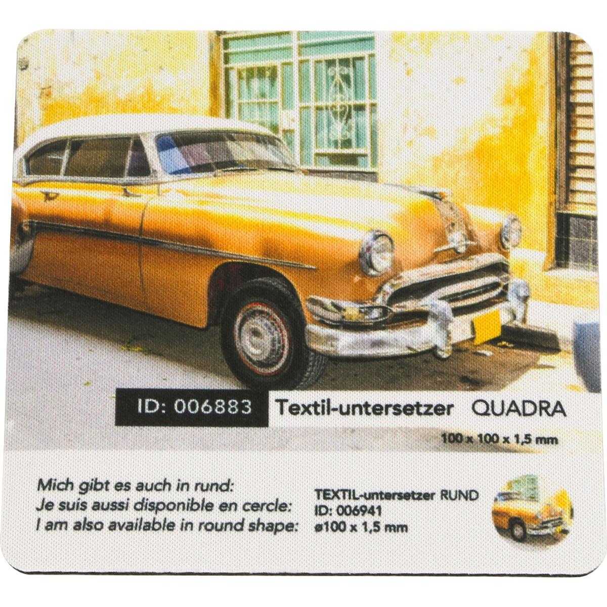 TEXTIL Untersetzer 100 x 100  x 1,5 mm