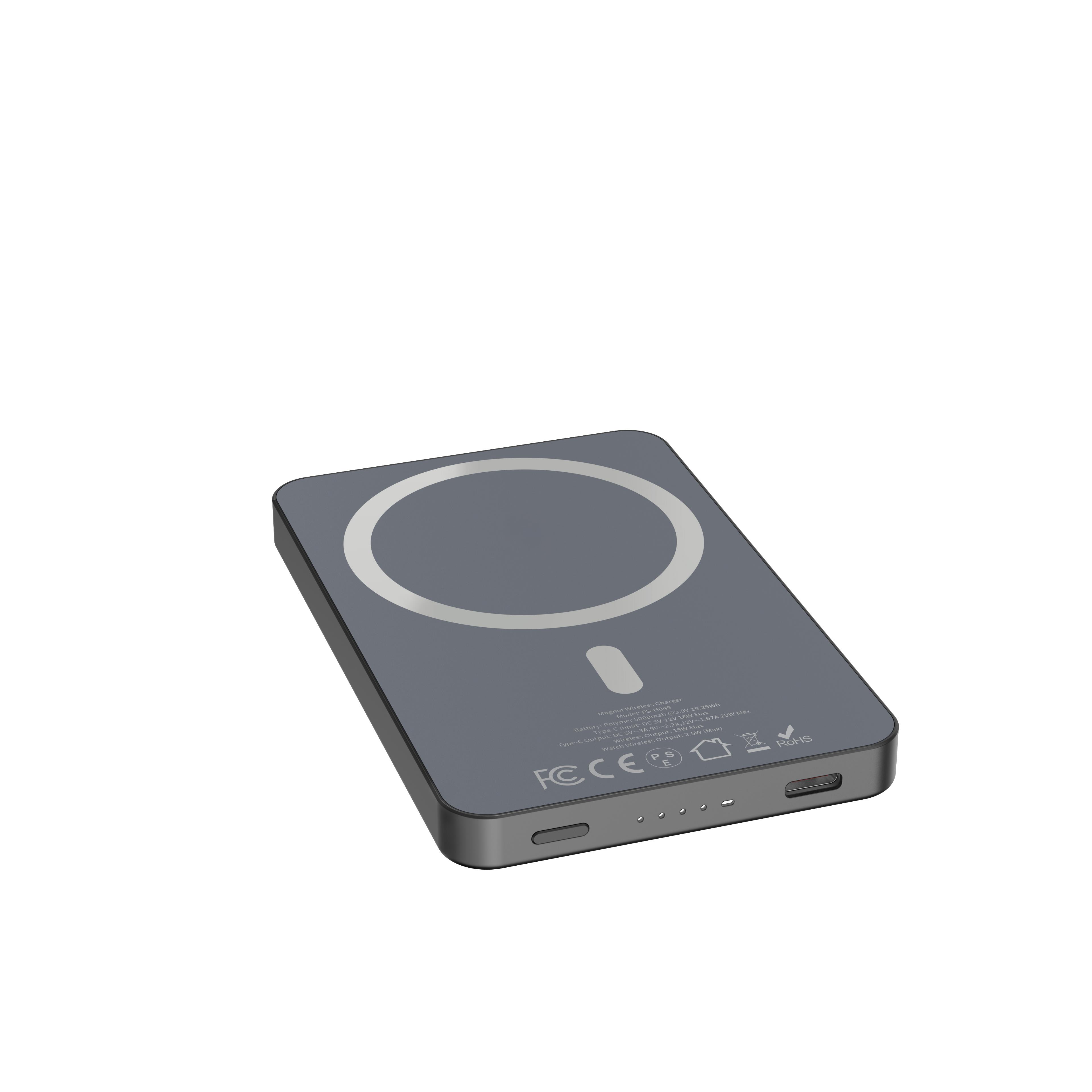 Magmetal wireless powerbank 5000mah