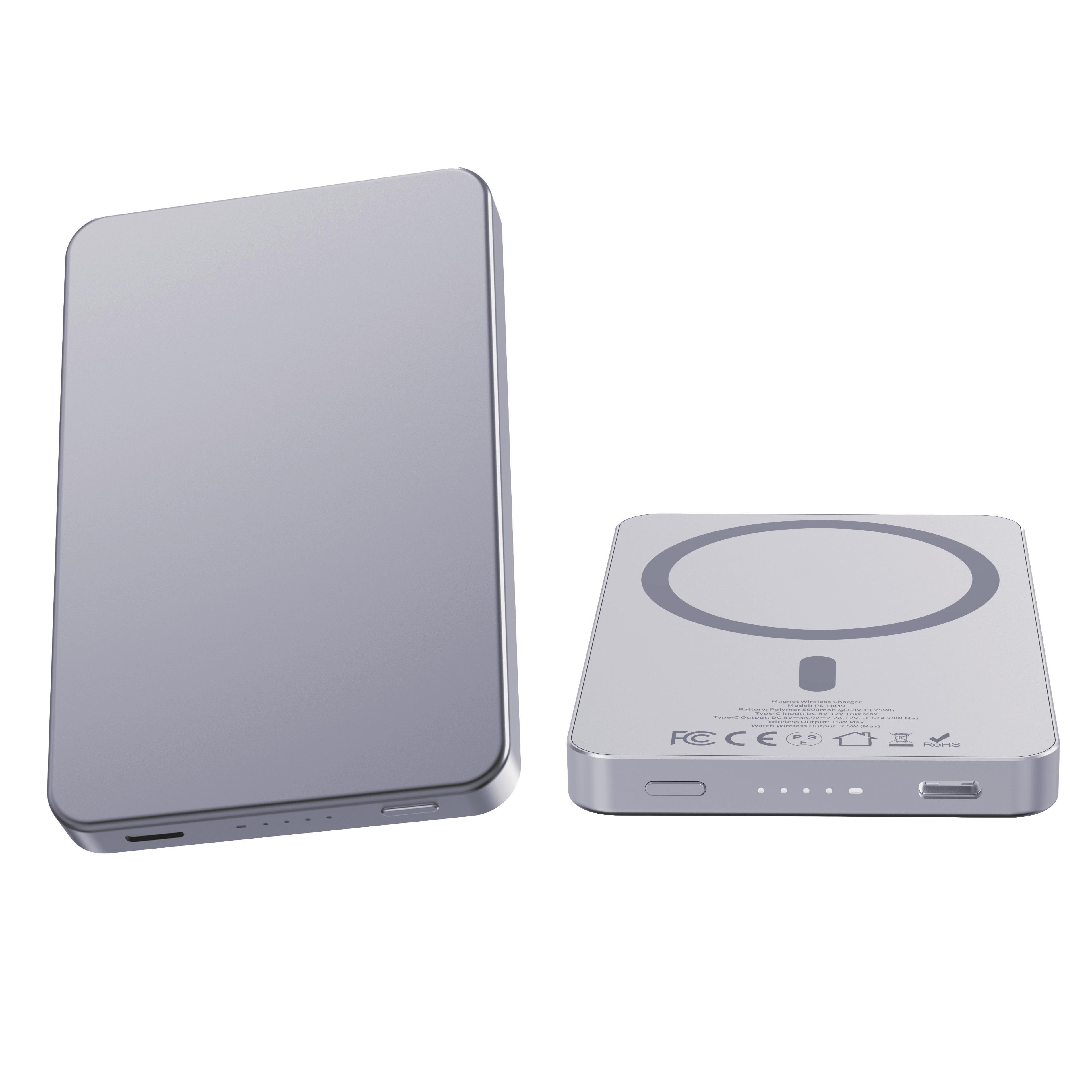 Magmetal wireless powerbank 5000mah