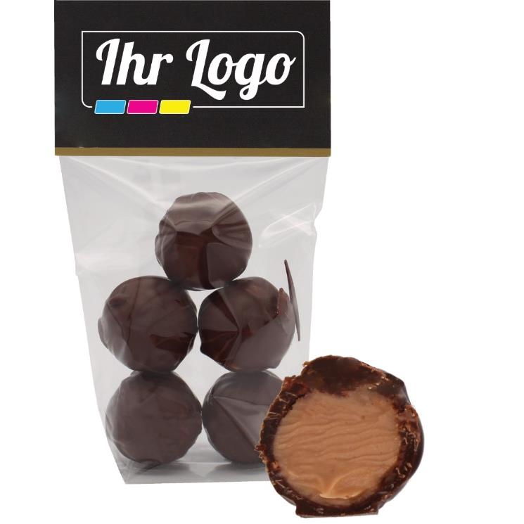5er Confiseriepralinen Rum mit Kundenheader
