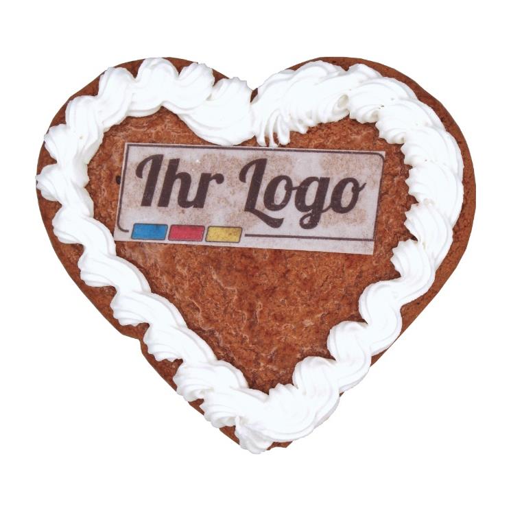 Lebkuchenherz 12cm mit bedruckte Oblate