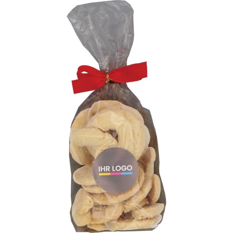 Vanillekipferl 150gr. Buttervanillekipfe mit bedruckten Aufkleber