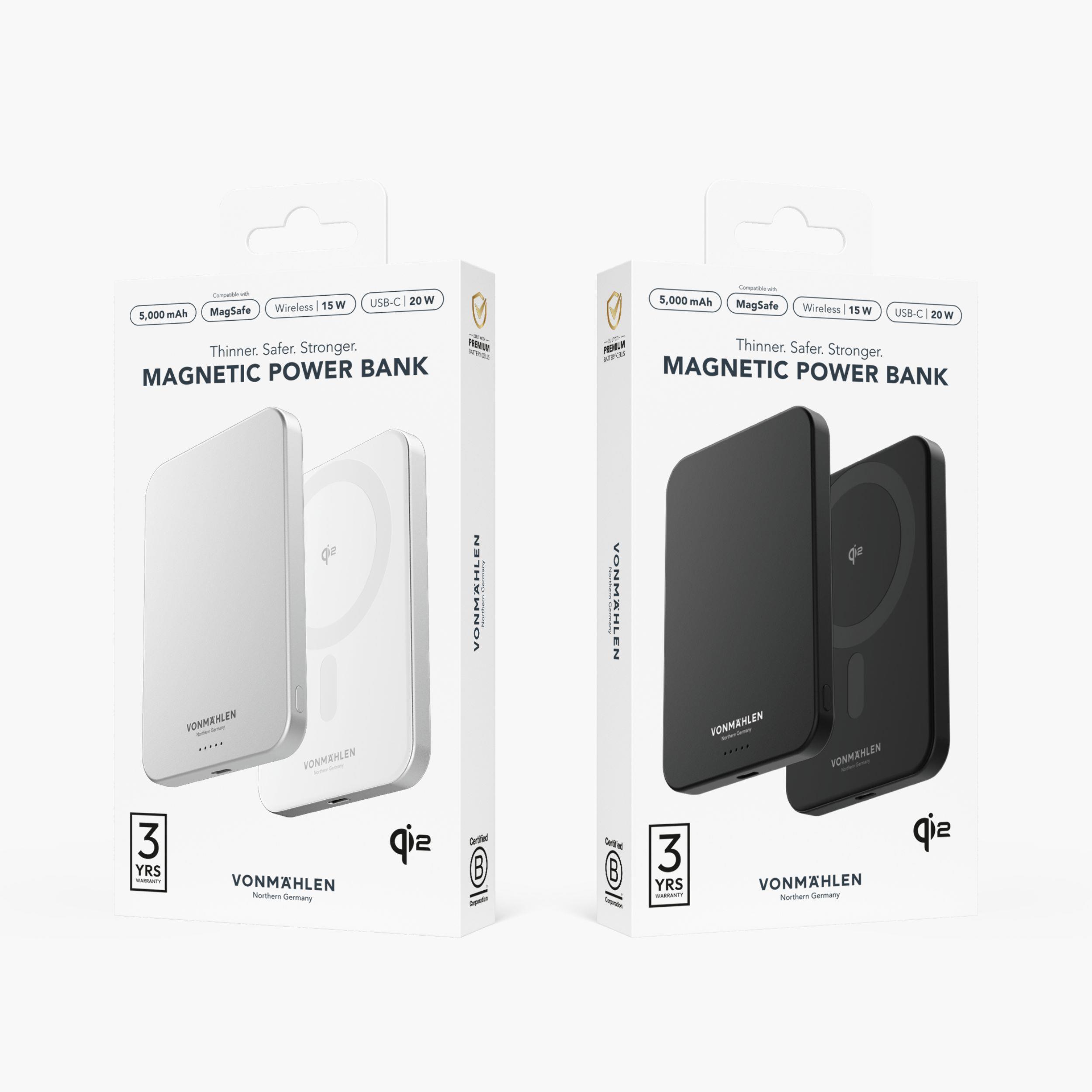 Evergreen Mag 5000 - Die magnetische Powerbank - Weiß
