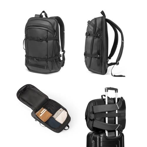 ´KAMPALA. Laptop-Rucksack aus 900D hochdichtem recyceltem Polyester mit wasserdichter Beschichtung und 210D Futter aus recyceltem Polyester 17´3´´´